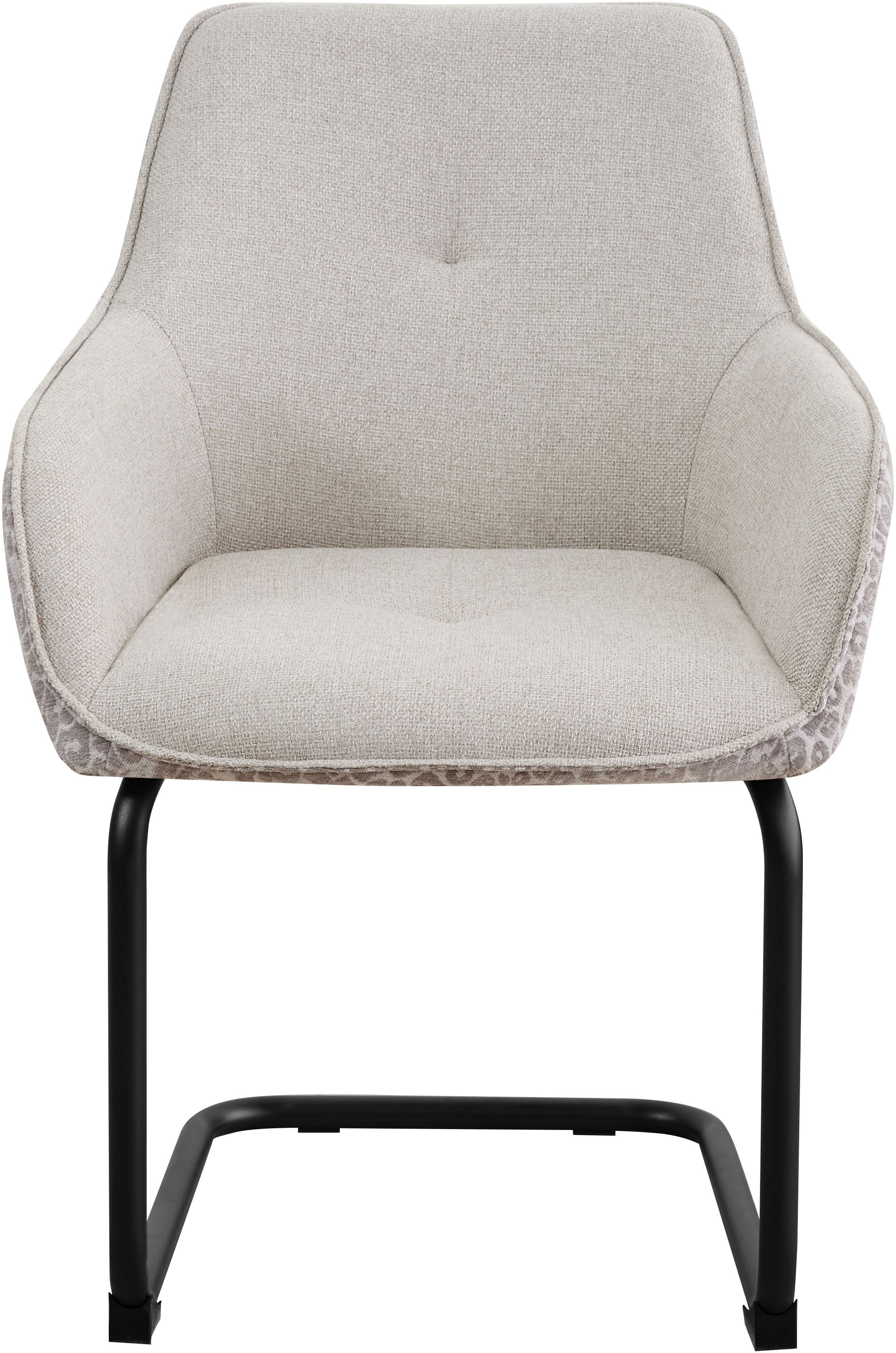 GOODproduct Chaise cantilever »Albany, 2er-Set« (Ensemble) 2 cuismoderner Freischwinger mit Leopardenlook und hochwertigem Webstoff