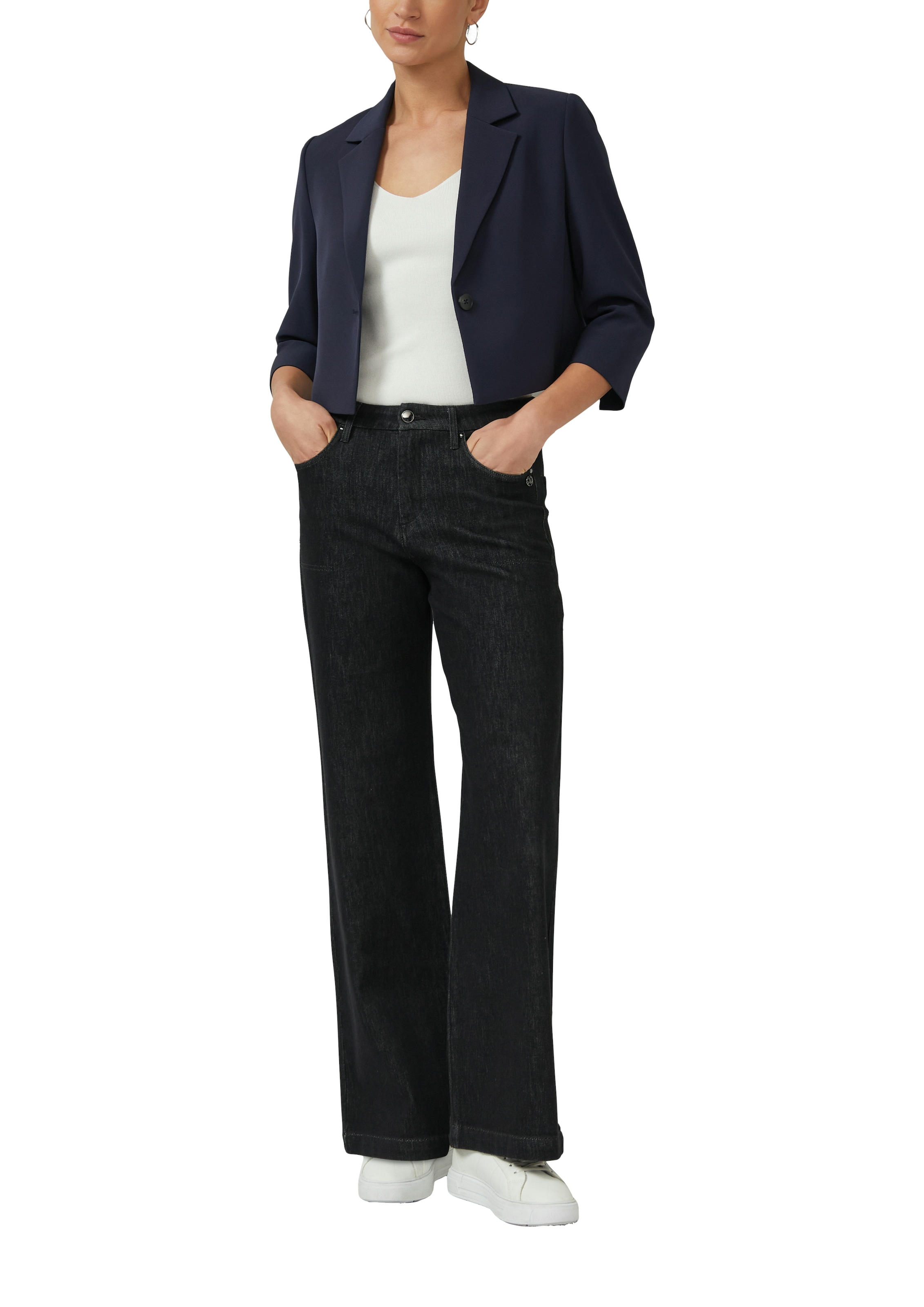 s.Oliver BLACK LABEL Blazer court 3/4-Arm mit Stretch