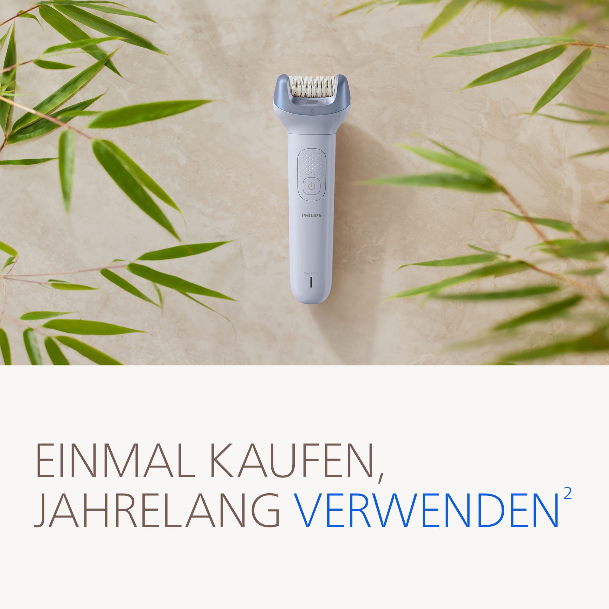 Philips Epilierer »Series 8000 BRE708/00« 2 Stk. Aufsätze nass und trocken verwendbar, mit 2 Geschwindigkeitsstufen