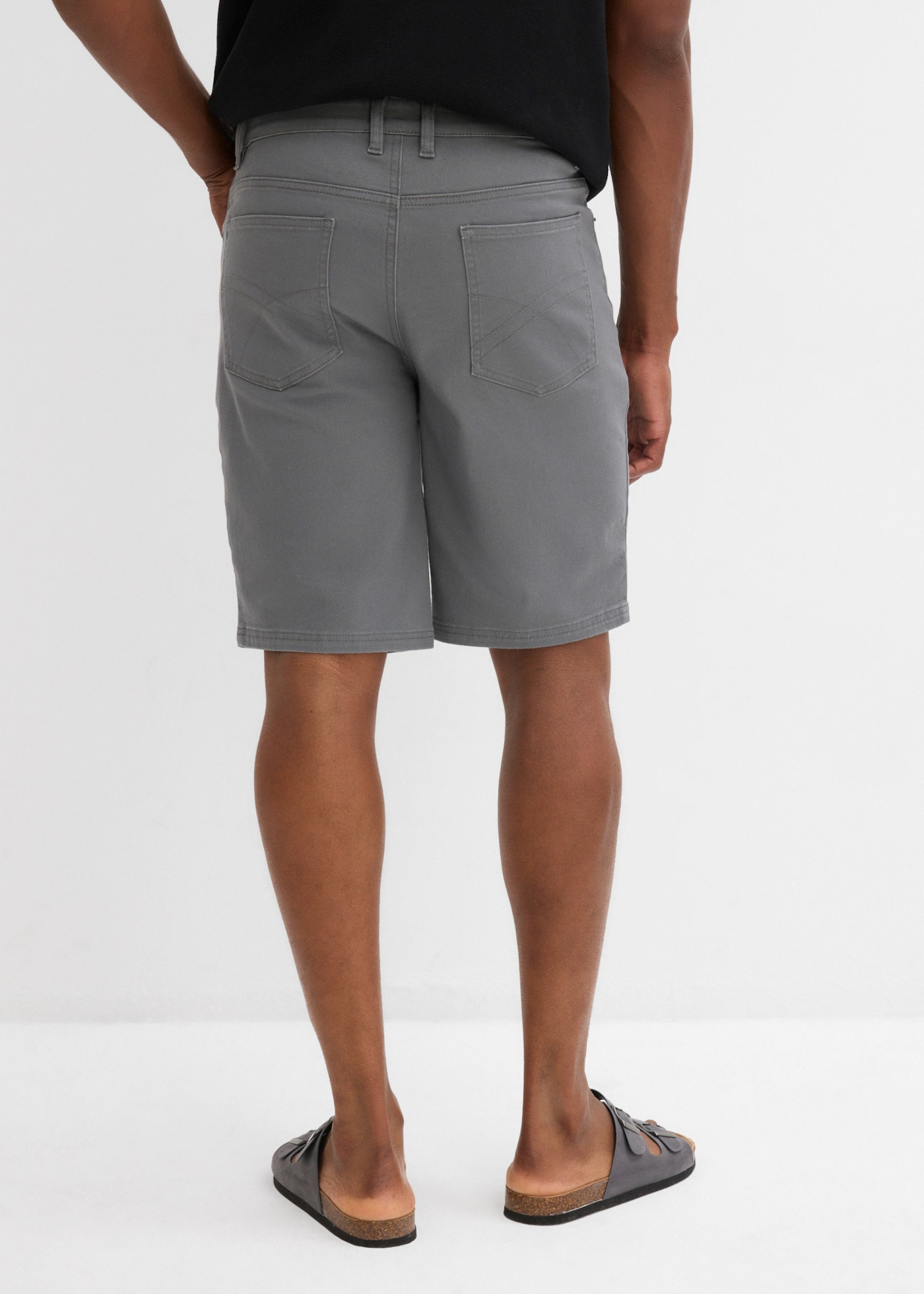 bonprix Bermuda  en coton avec élasthanne, avec stretch, taille haute