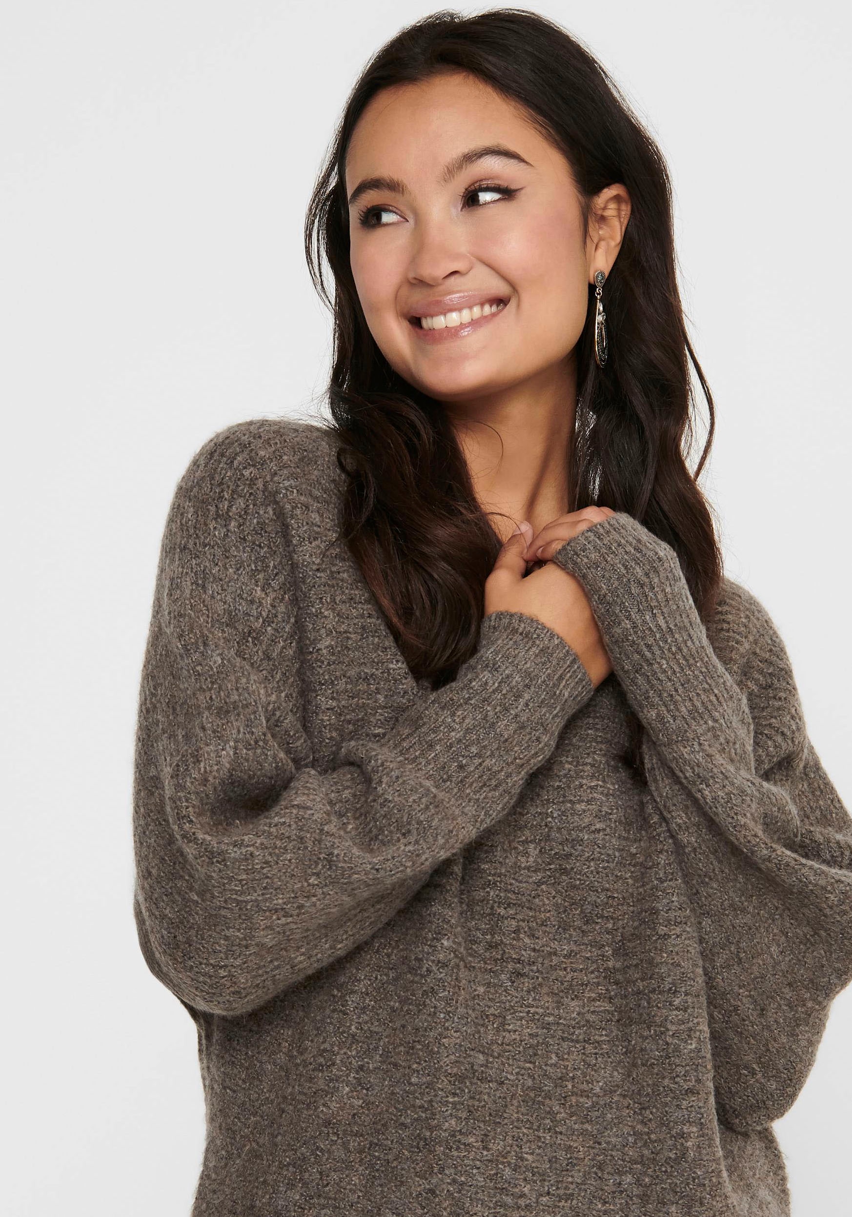 ONLY Pull en tricot »ONLDANIELLA L/S PULLOVER KNT NOOS« Materialmix, regular fit