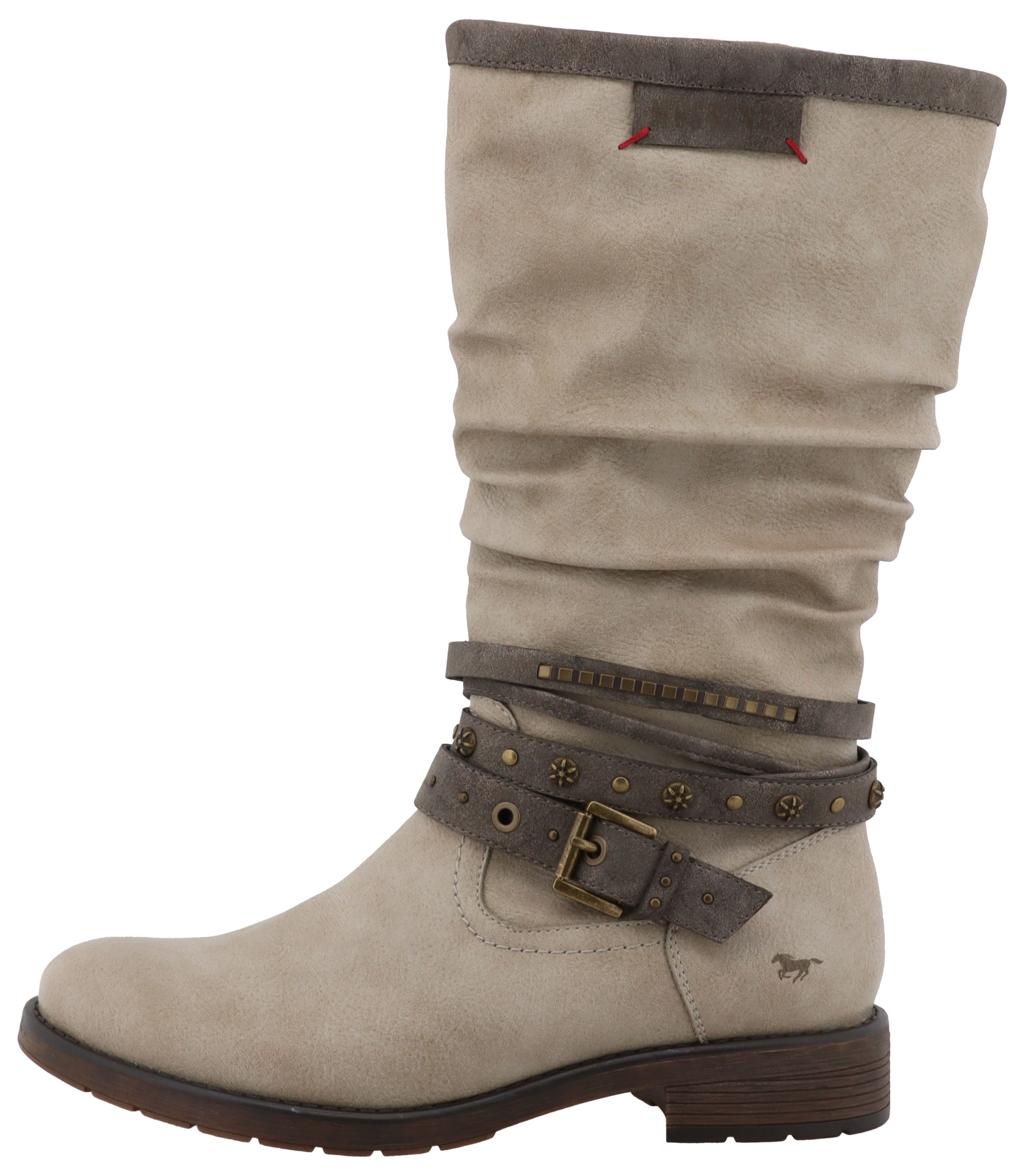 Mustang Shoes Bottes d'hiver »Elfi«  bottes avec lanières décoratives et talon bloc