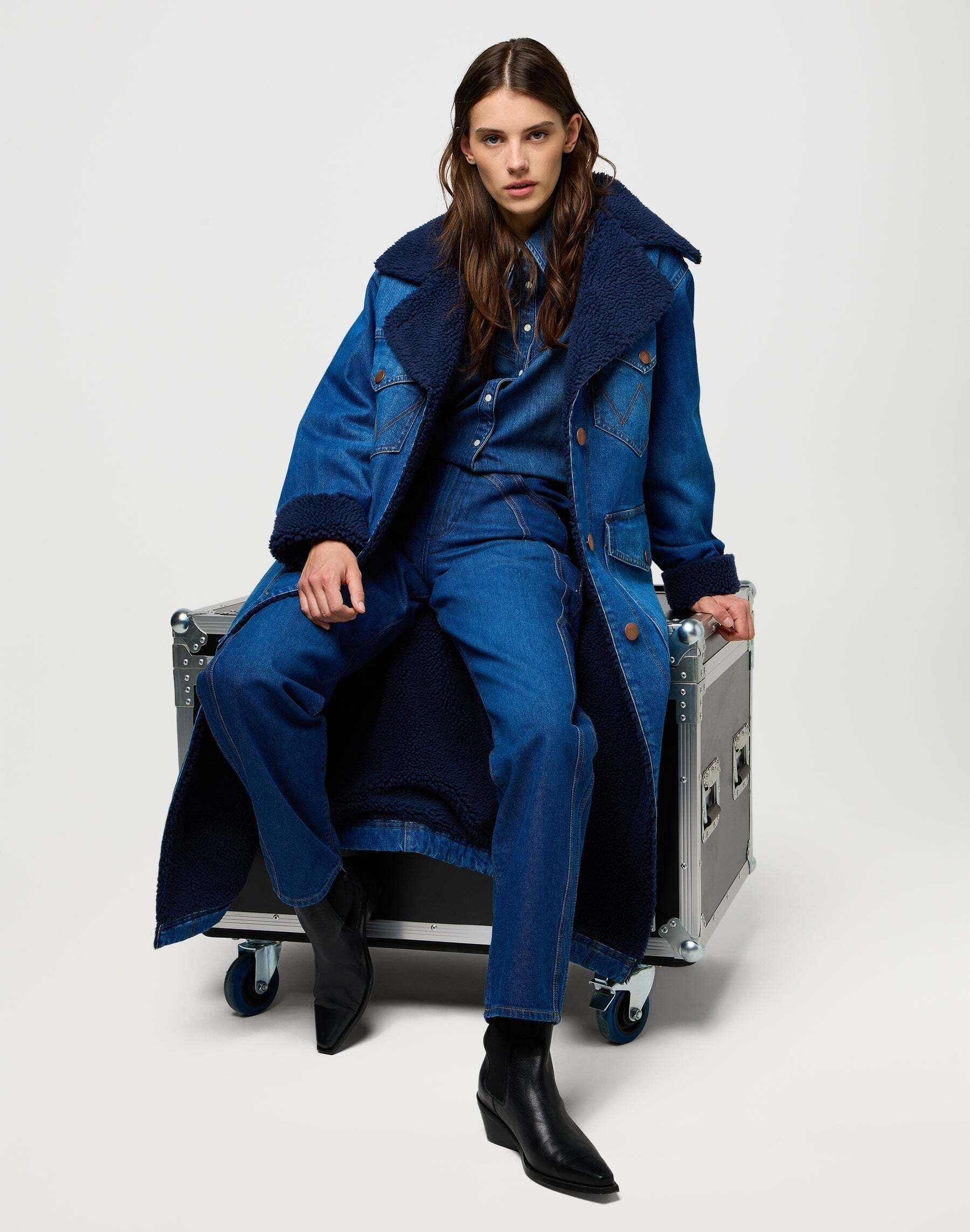 Wrangler Blouse en jean »WRANGLER Jeanshemd Yoke Denim Shirt«