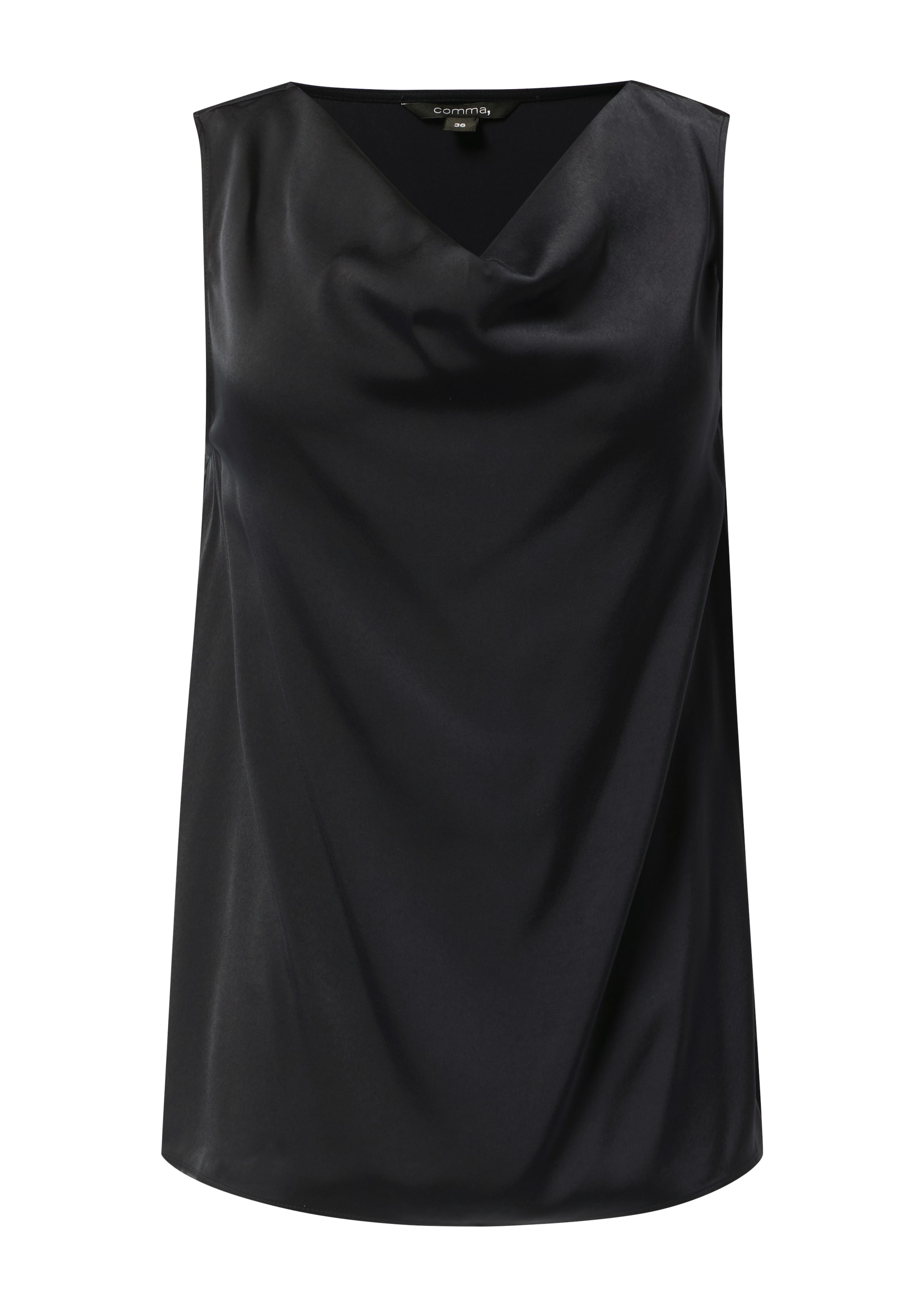 Comma Blusentop mit Wasserfall-Ausschnitt