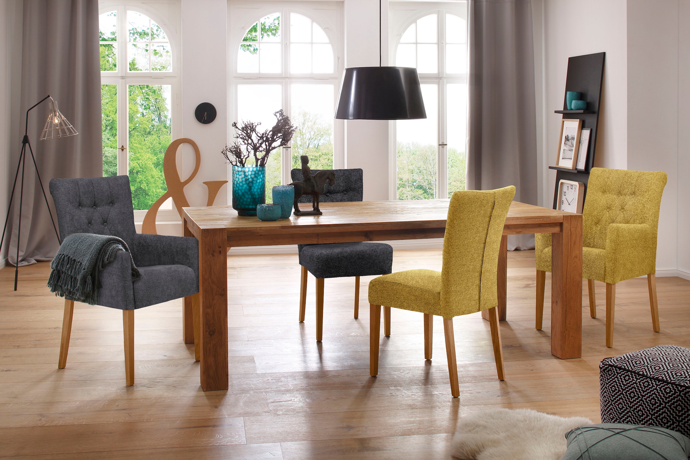 Home affaire Chaise rembourrée »Queen« (Set) 2 cuisEsszimmerstuhl mit Knopfheftung, 2er, 4er oder 6er-Set