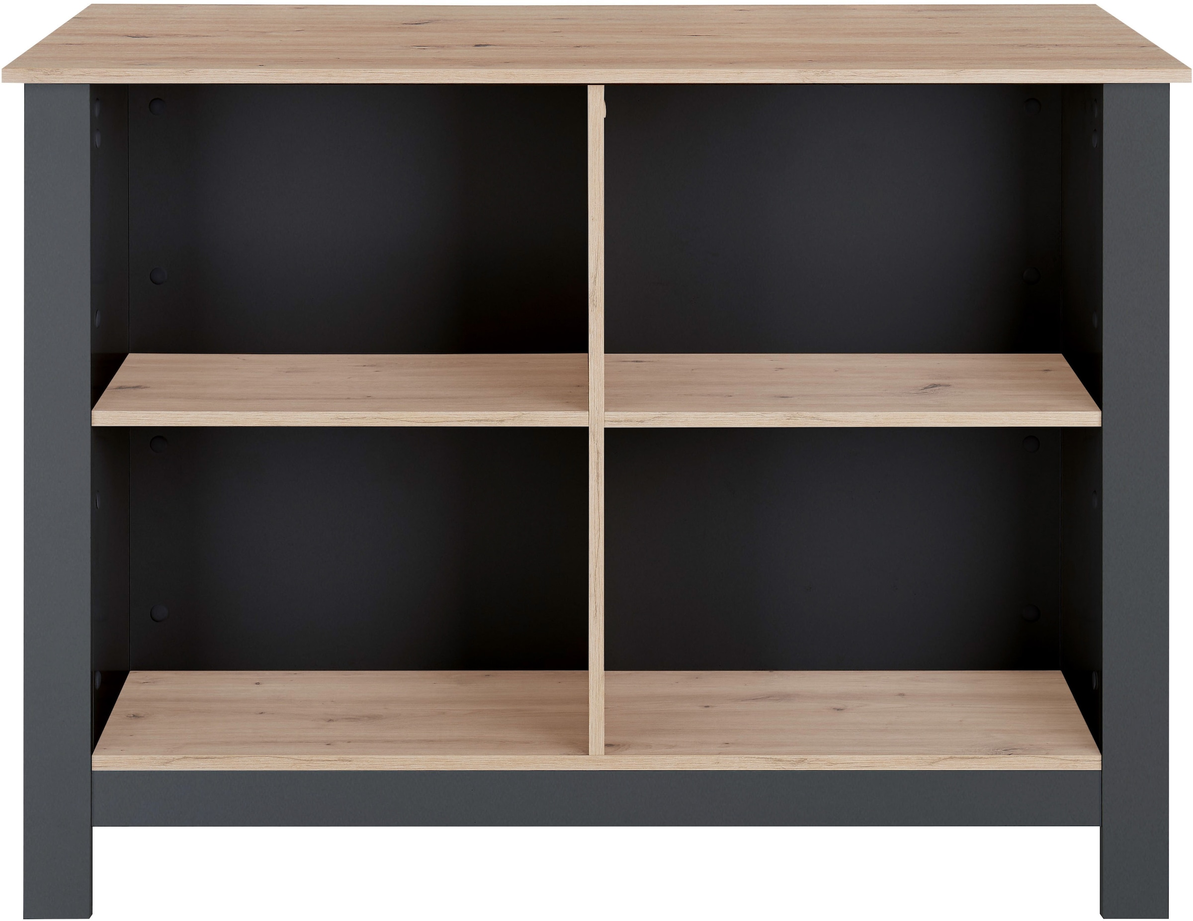 BASIC by Balculina Kücheninsel »Sugar Kücheninsel, Kücheninsel BxHxT 124x90x75« Breite 124 cm,  Melaminbeschichtung, 4 offene Fächer