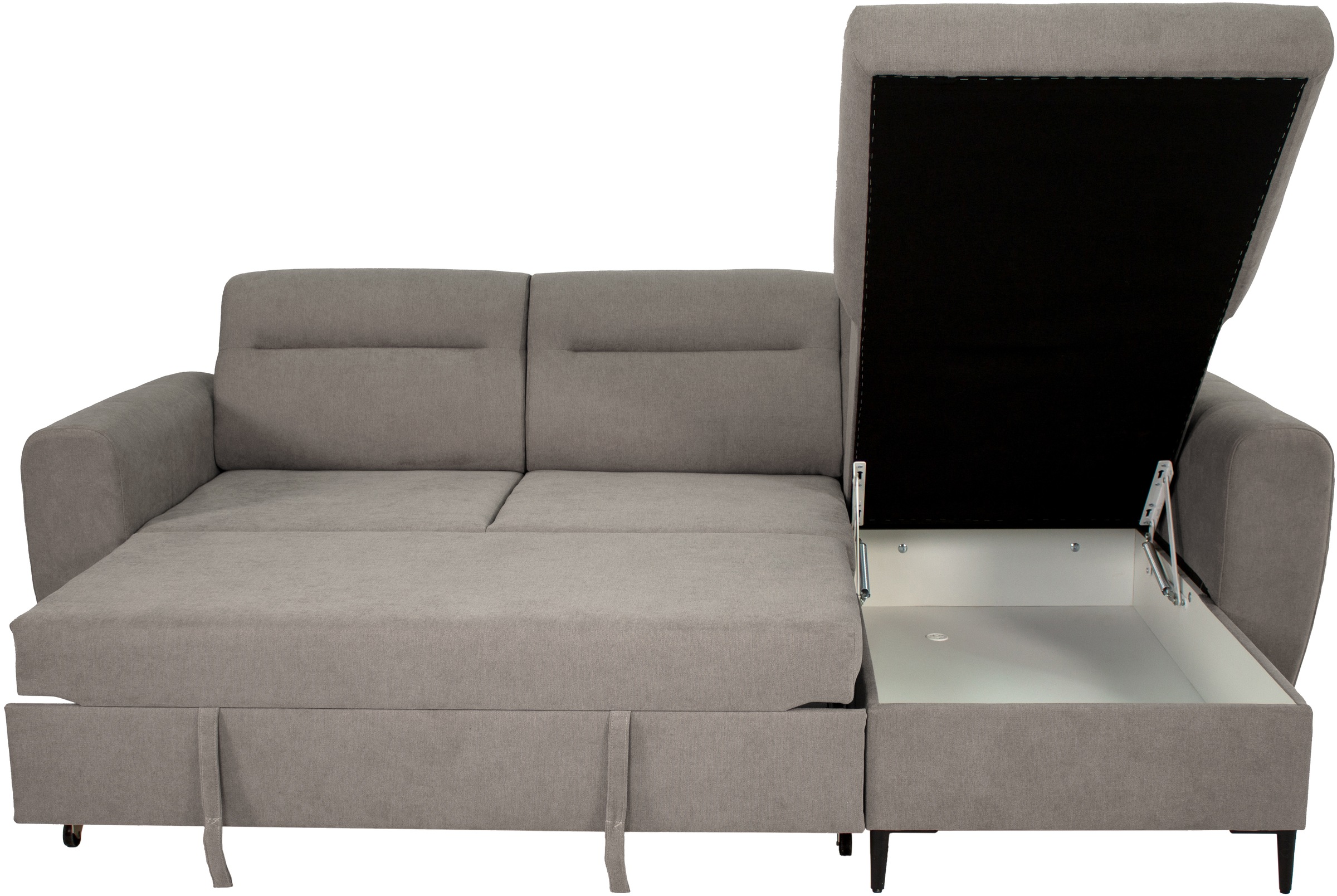 Trends by HG Canapé d'angle »Bella L-Form, B: 248 cm« avec fonction lit et coffre de rangement