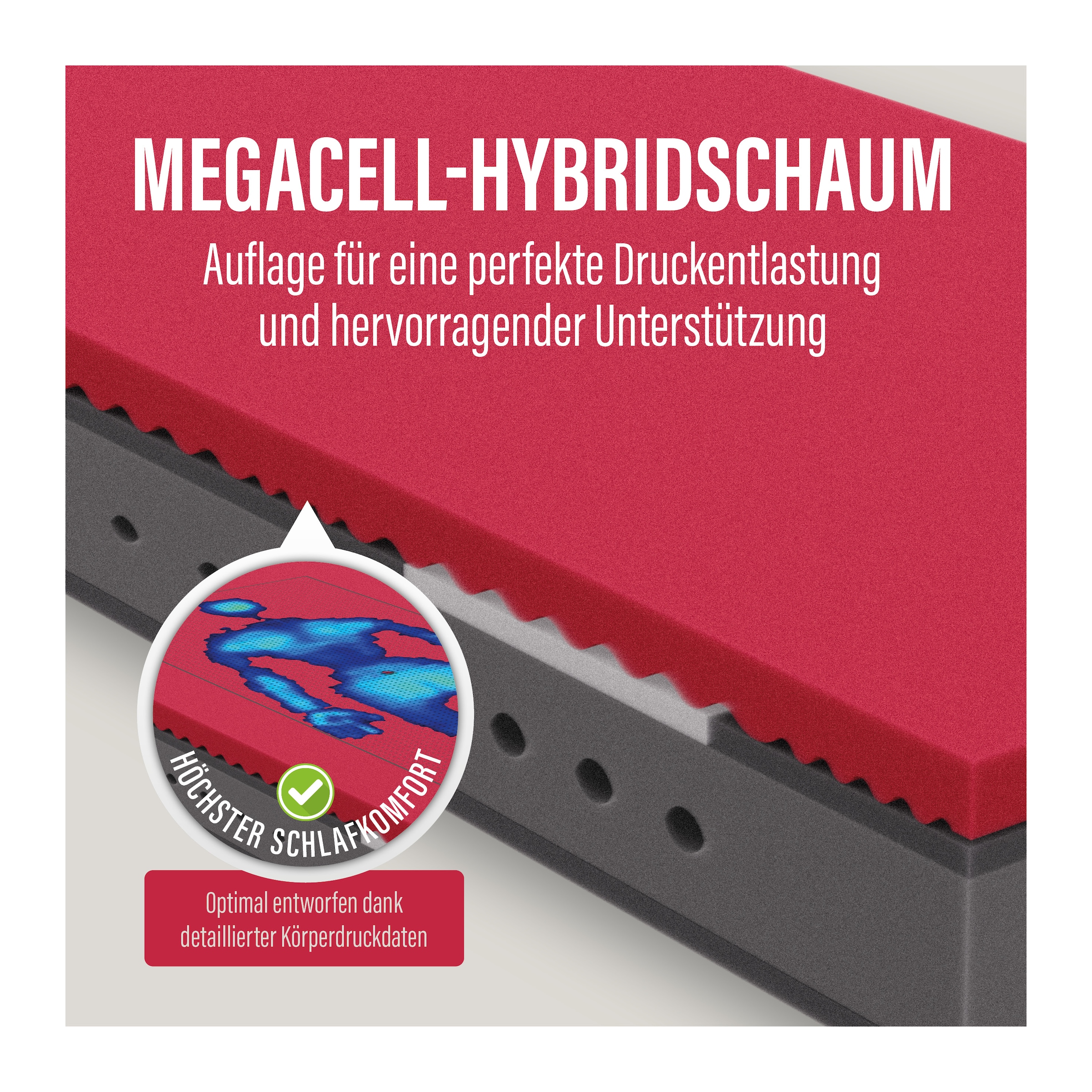 Paradies Federkernmatratze »Neuheit: Paradies Perfekta TFK, 90x200, 140x200 cm & weitere Grössen« 22 cm hoch Raumgewicht: 35 kg/m³ 1.000 Federn 1 Stk. tlg. Matratze mit 1.000 Federn für maximale Punktelastizität und Komfort