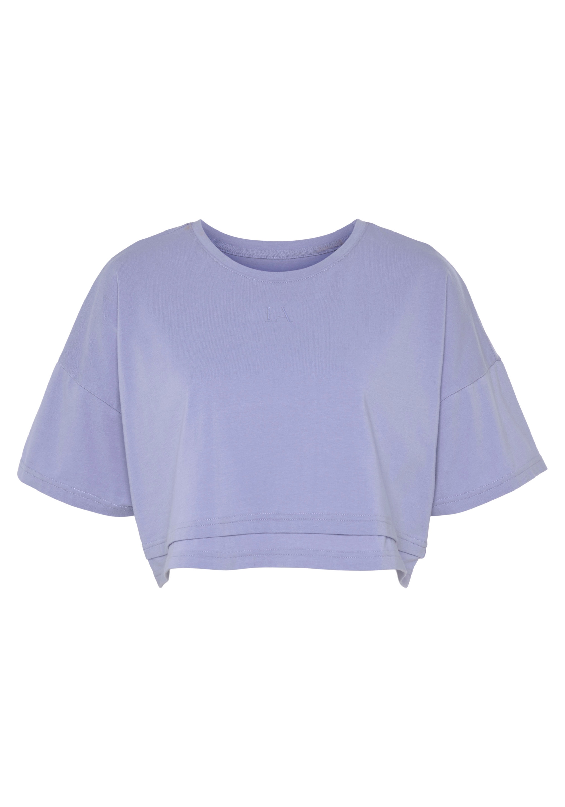 LASCANA Kurzarmshirt T-Shirt, weite Form mit Lagen-Look