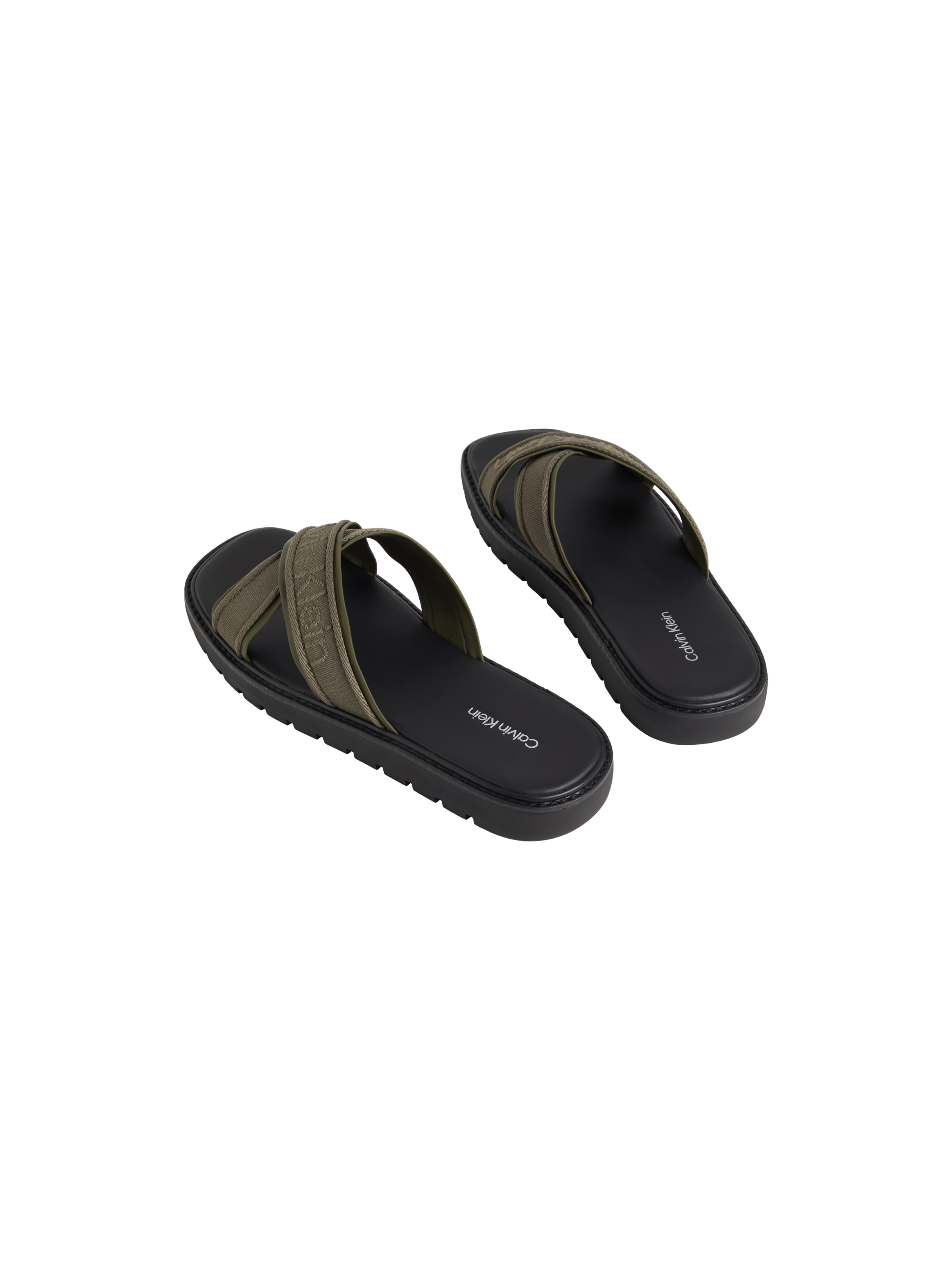 Calvin Klein Pantolette »SQ MOLDED SANDAL XCROSS WB«  chaussure de plage, chaussure d'été, sandale de bain, plat avec logo