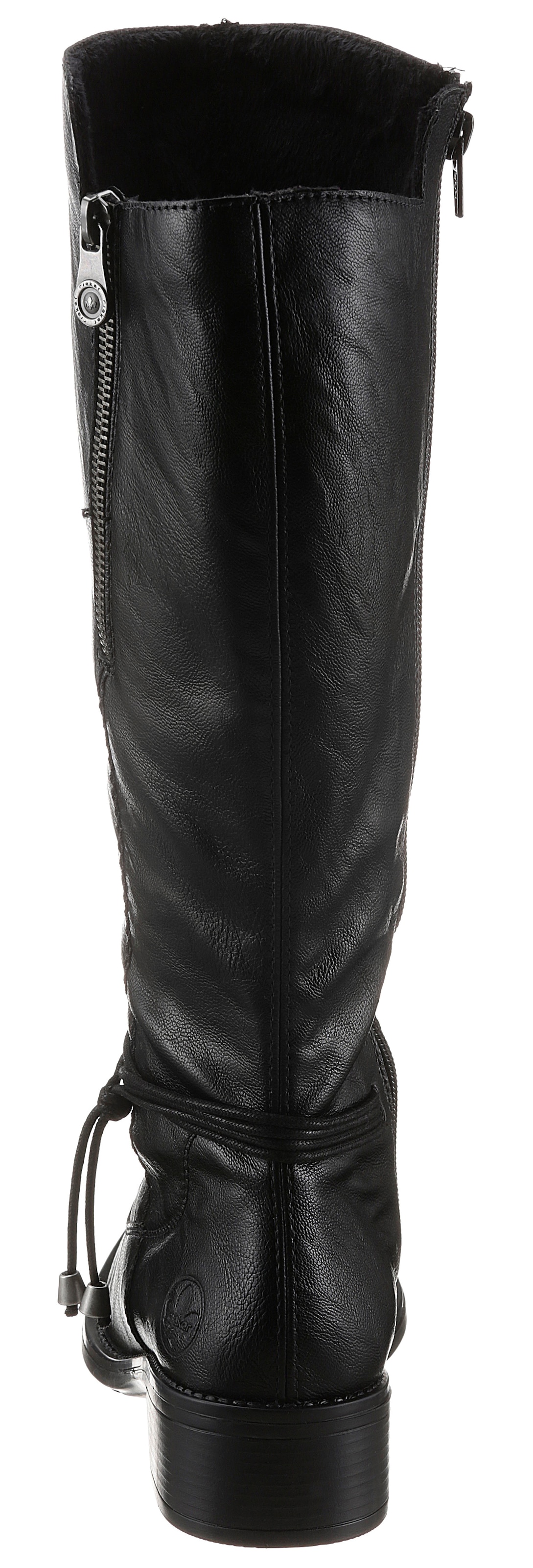 Rieker Reissverschlussstiefel  , Langschaftstiefel, Blockabsatz, Vario-Schaft und 2 Reissverschlüssen