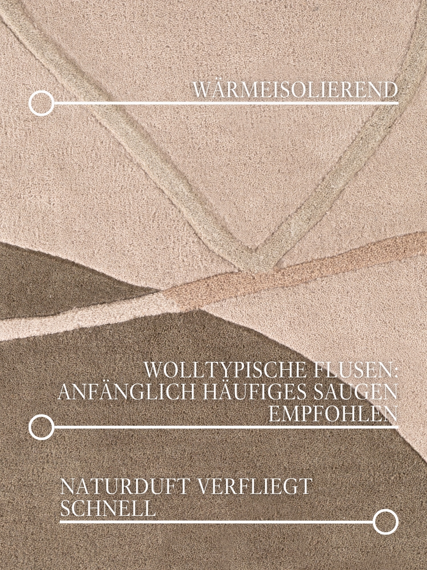 Villeroy & Boch Wollteppich »Arteo« rechteckig 17 mm Höhe Wolle, Natur,Handgemacht, Abstrakt, Kurzflor, Wohnzimmer, Schlafzimmer
