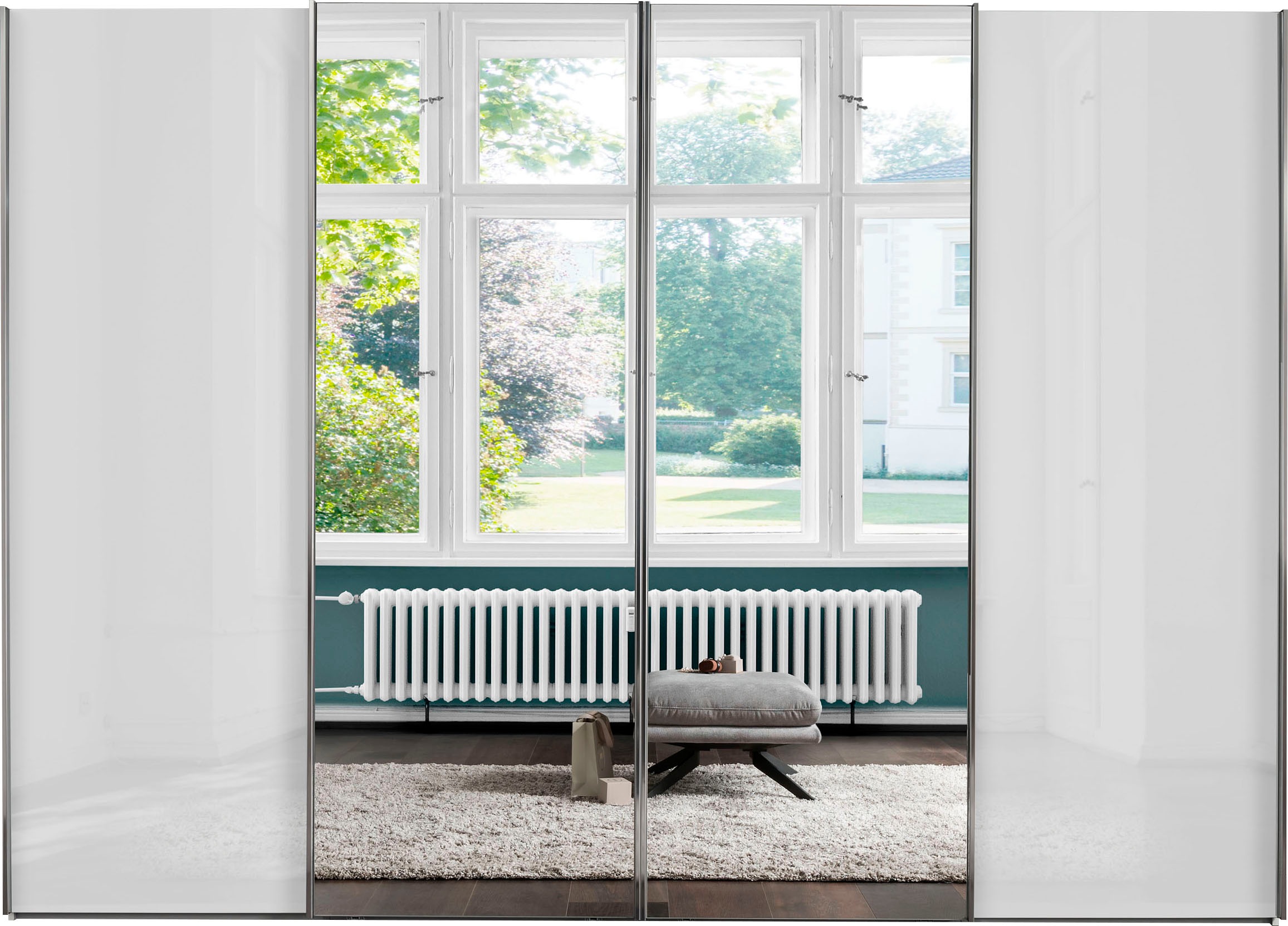 WIEMANN Schwebetürenschrank »Monaco« hochwertige Glas- und Spiegelfront