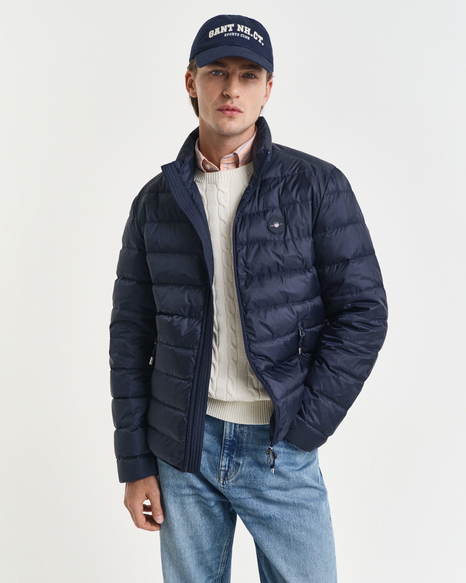 Gant Steppjacke »LIGHT DOWN JACKET« 2-Wege-Reissverschluss, Übergangsjacke, regular fit