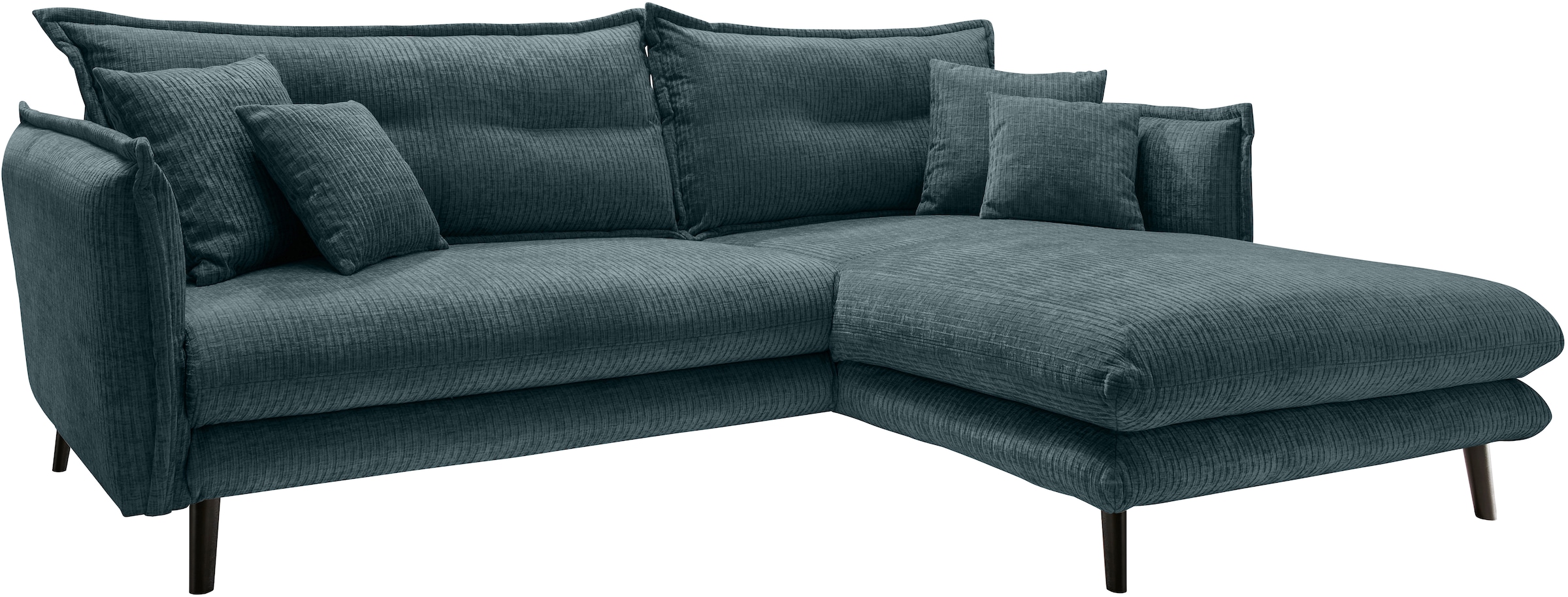 Home affaire Ecksofa »Lazio modernes Design, bequem, schmale Armlehnen, OTTOs Choice« zwei verschiedene Fussfarben wählbar