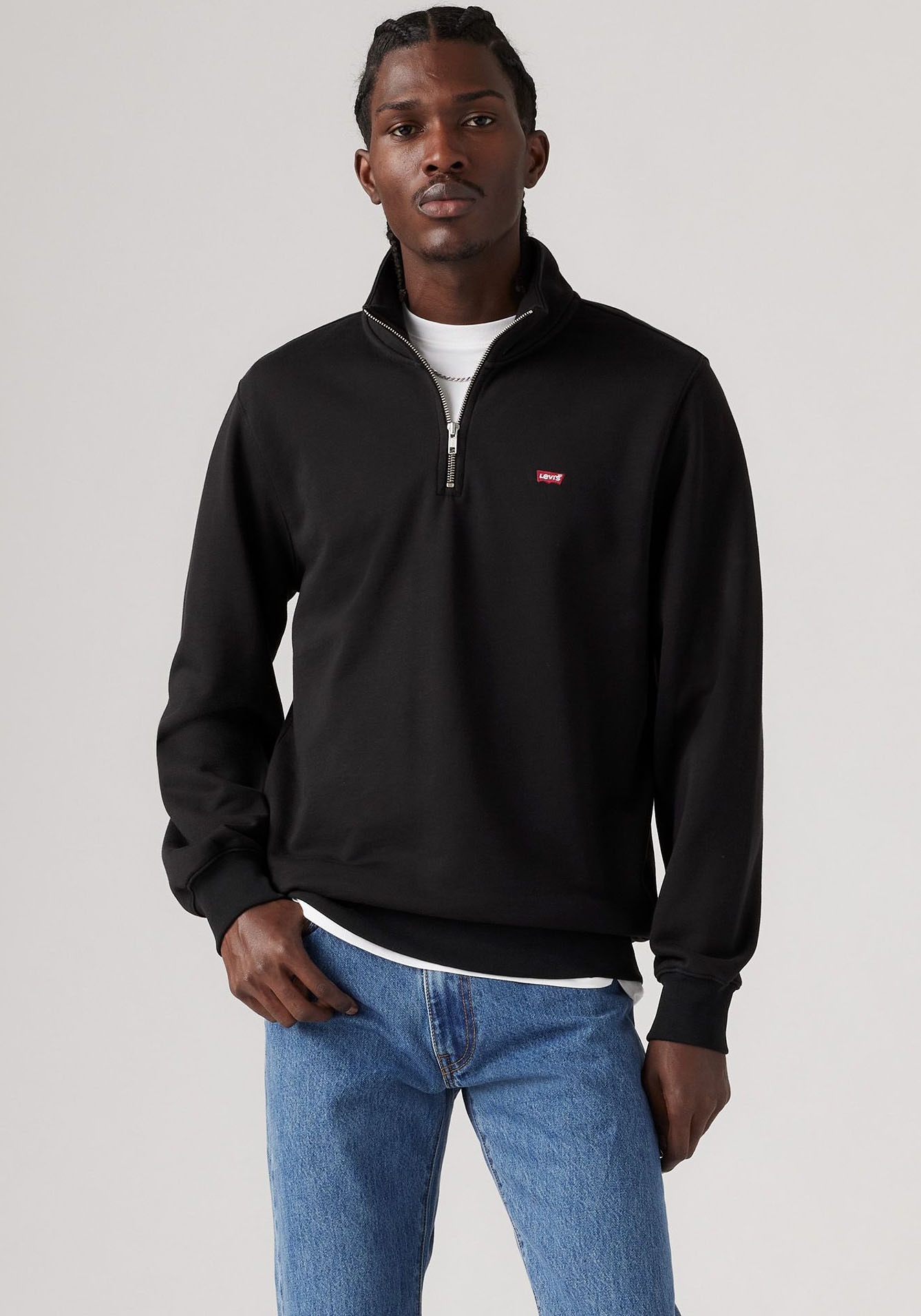 Levi's® »ORIGINAL HM 1/4 ZIP«, mit Troyer-Kragen und Logo-Stickerei
