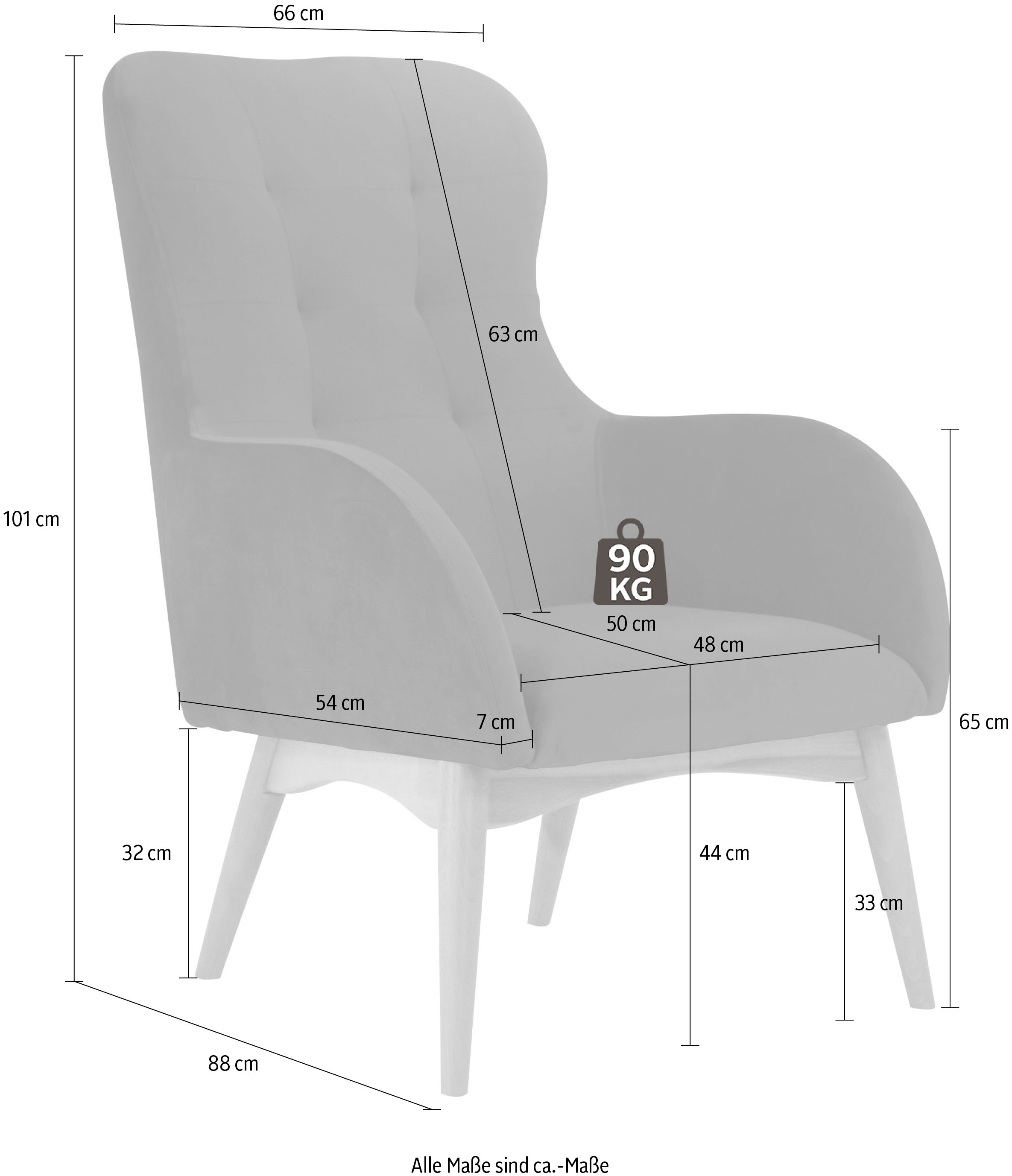 Home affaire Sessel »Leonarda« feine Steppung im Rücken