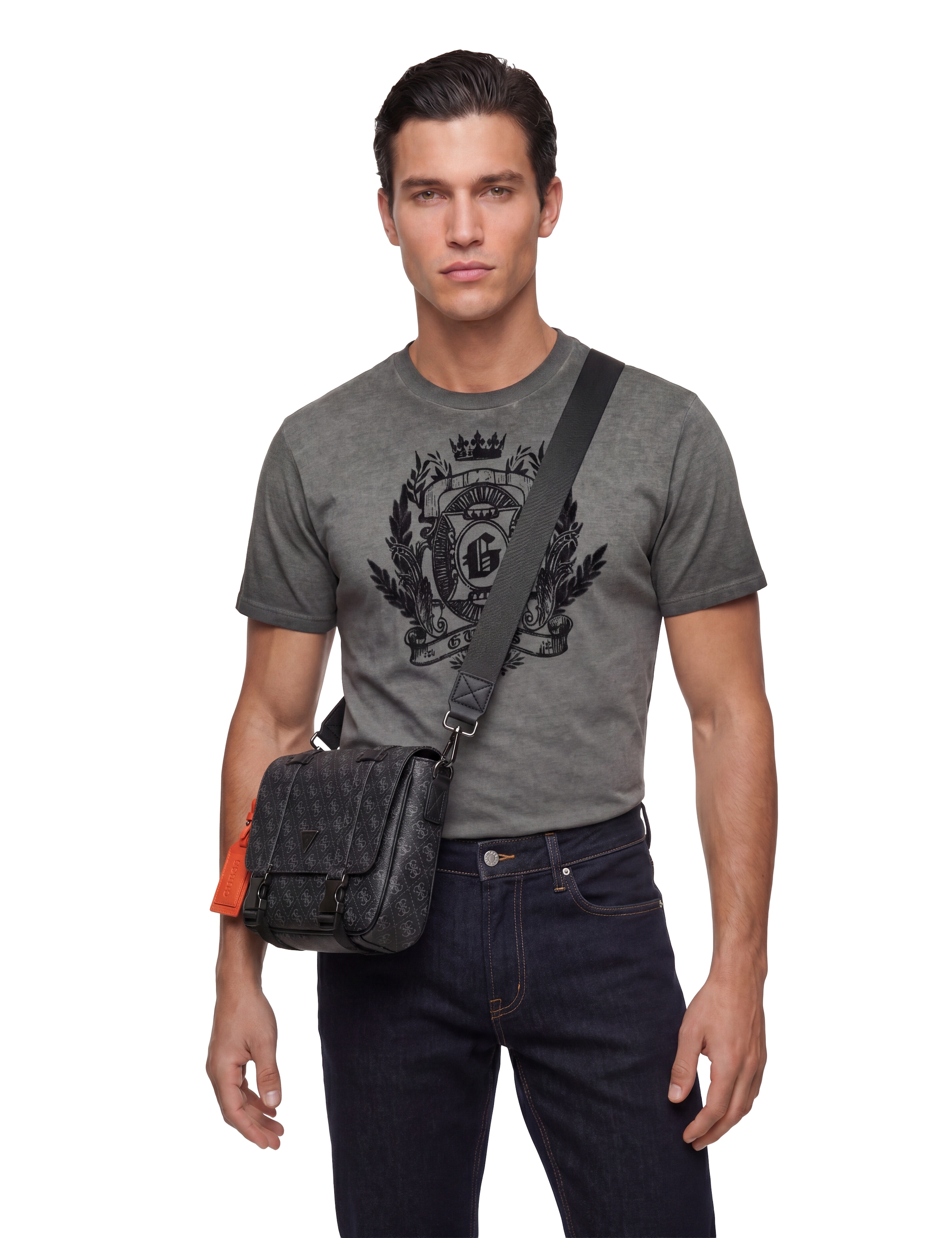 Guess Sac de messager »MILANO MESSENGER« sac d'affaires, sac de travail, sac ordinateur avec rabat