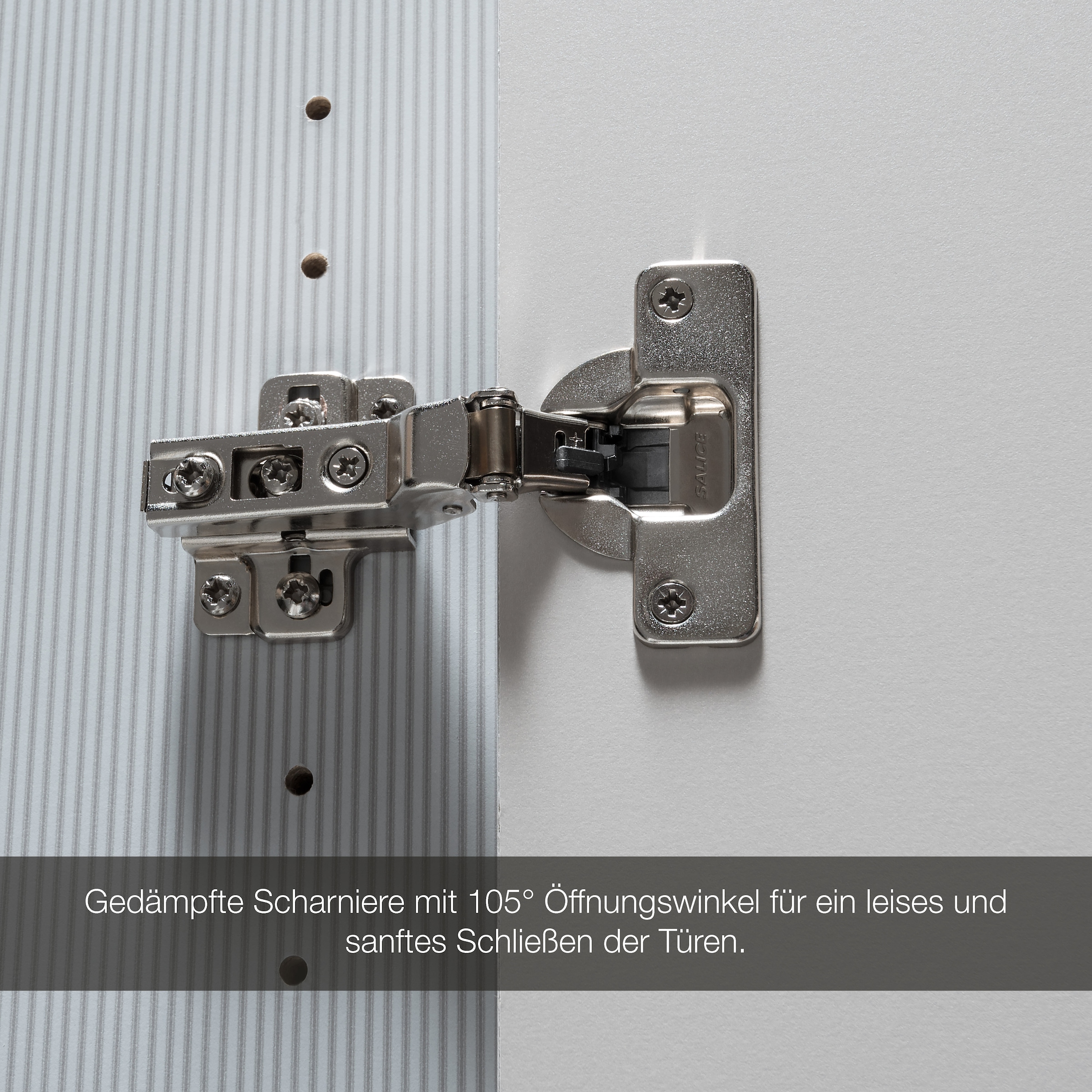 Musterring Armoires à vêtements »San Diego, Kleiderschrank, Schrank, Garderobe, mit Glastüren« 1 cuis tlg. 2 portes (amorties), 2 étagères, 1 tringle à vêtements, poignées chromées