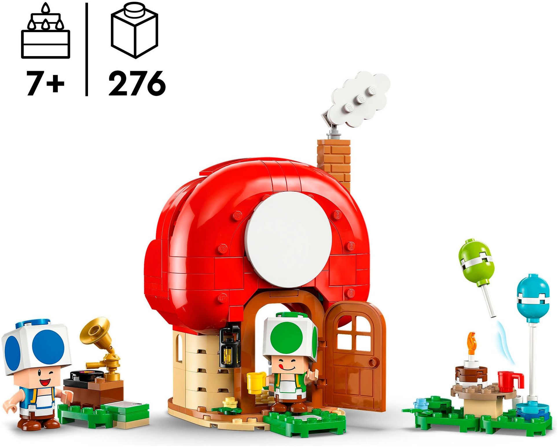 LEGO® Konstruktionsspielsteine »Party beim Toad-Haus (72041), LEGO Super Mario« Made in Europe