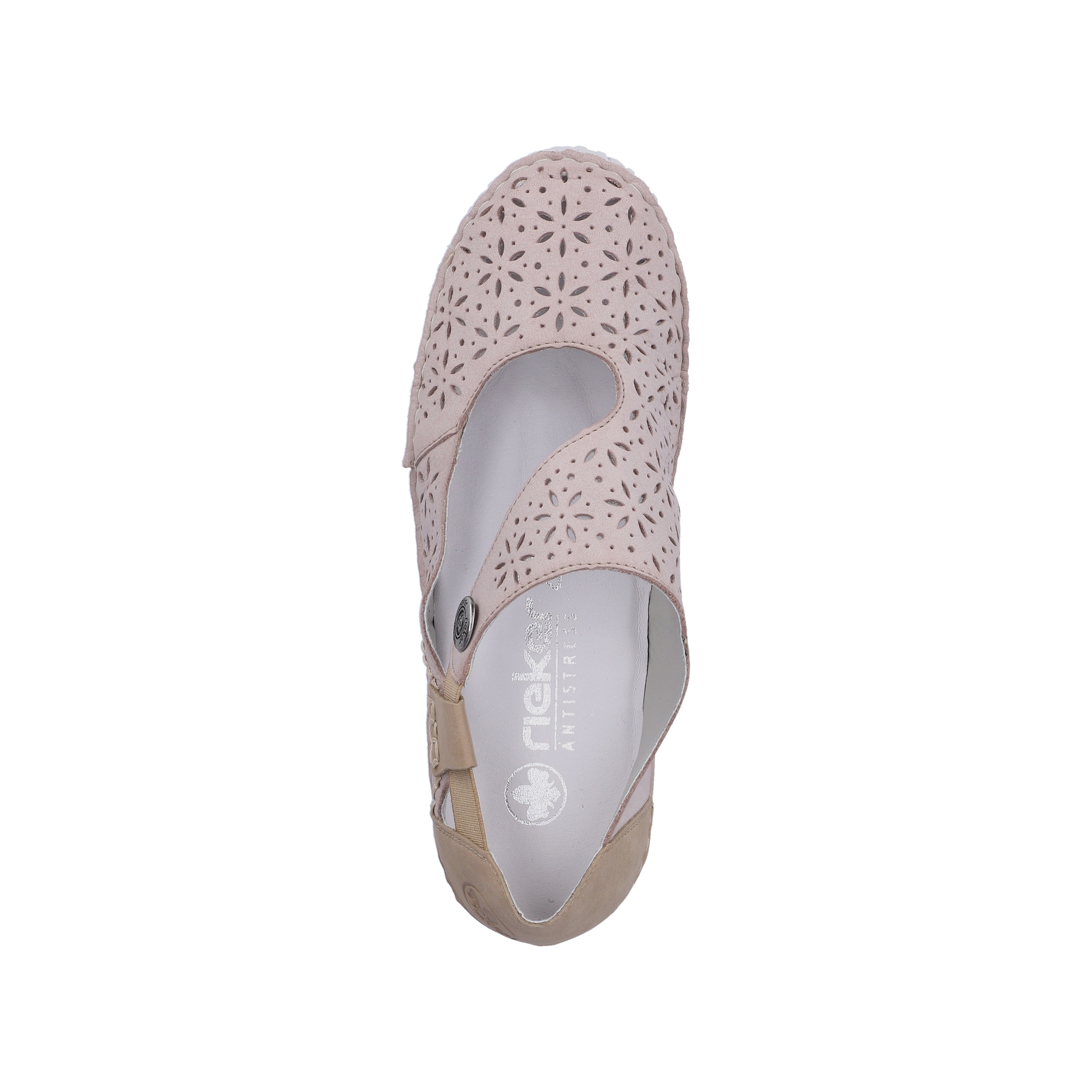 Rieker Ballerines à lanières  Mule, slipper avec perforations à la mode
