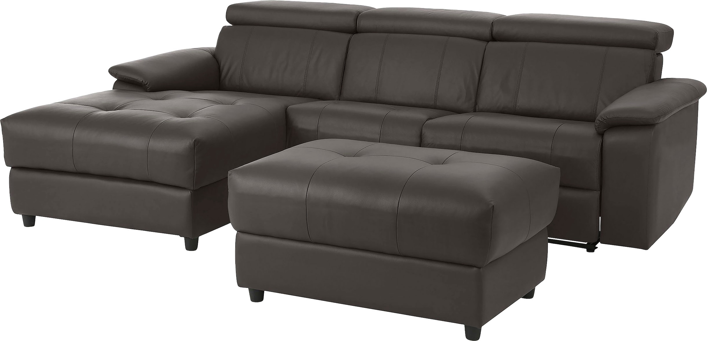 Home affaire Canapé d'angle »Binado, L-Form,« mit manueller oder elektrischer Relaxfunktion mit USB-Anschluss