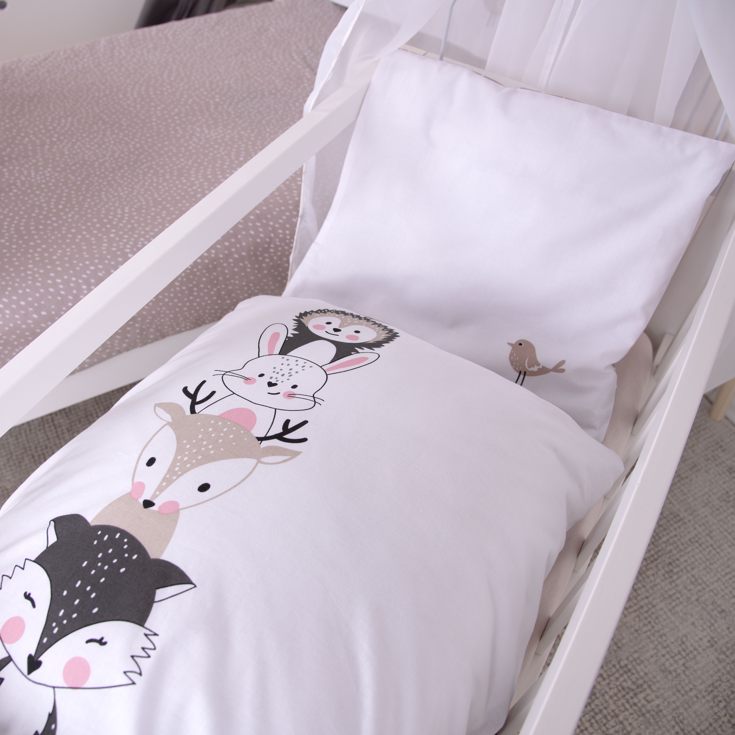 Baby Best Linge de lit pour bébé »babybest Woodland Crew« 2 cuis avec fonction réversible