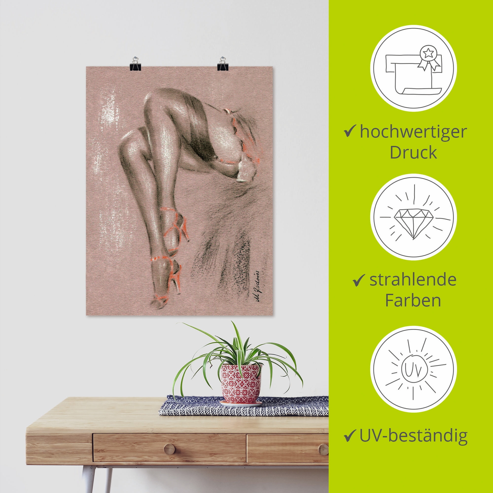 Artland Fresque murale »Erotisches in High Heels« 1 cuis tlg. als Leinwandbild, Poster in verschied. Grössen