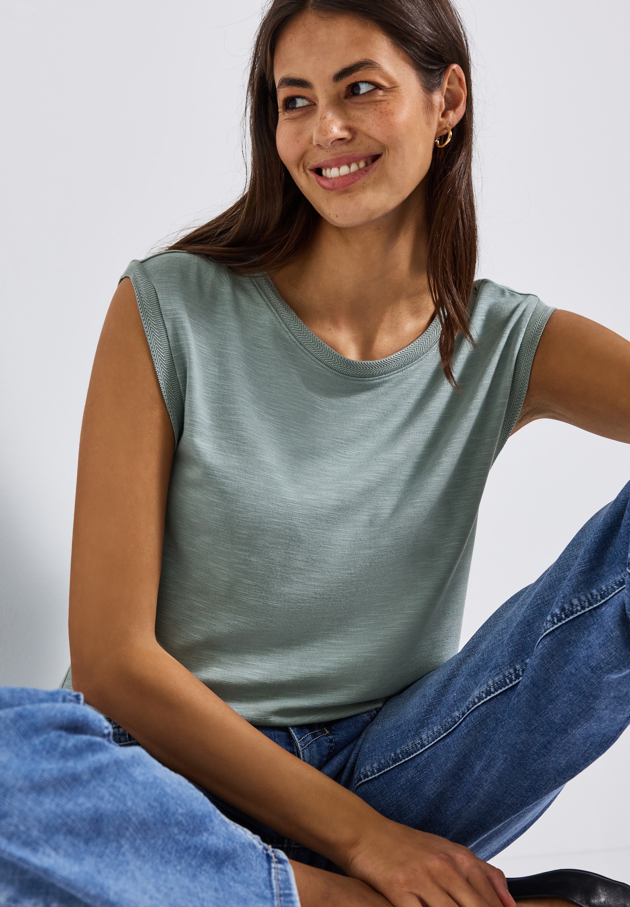 STREET ONE Haut de chemise , mit Dekotapes
