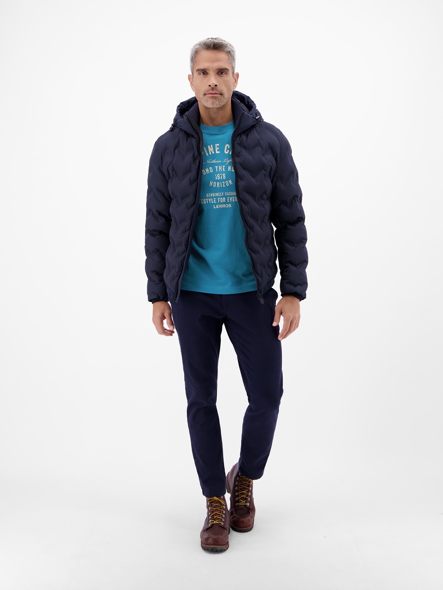 LERROS T-Shirt »LERROS Herren T-Shirt mit Outdoorprint«