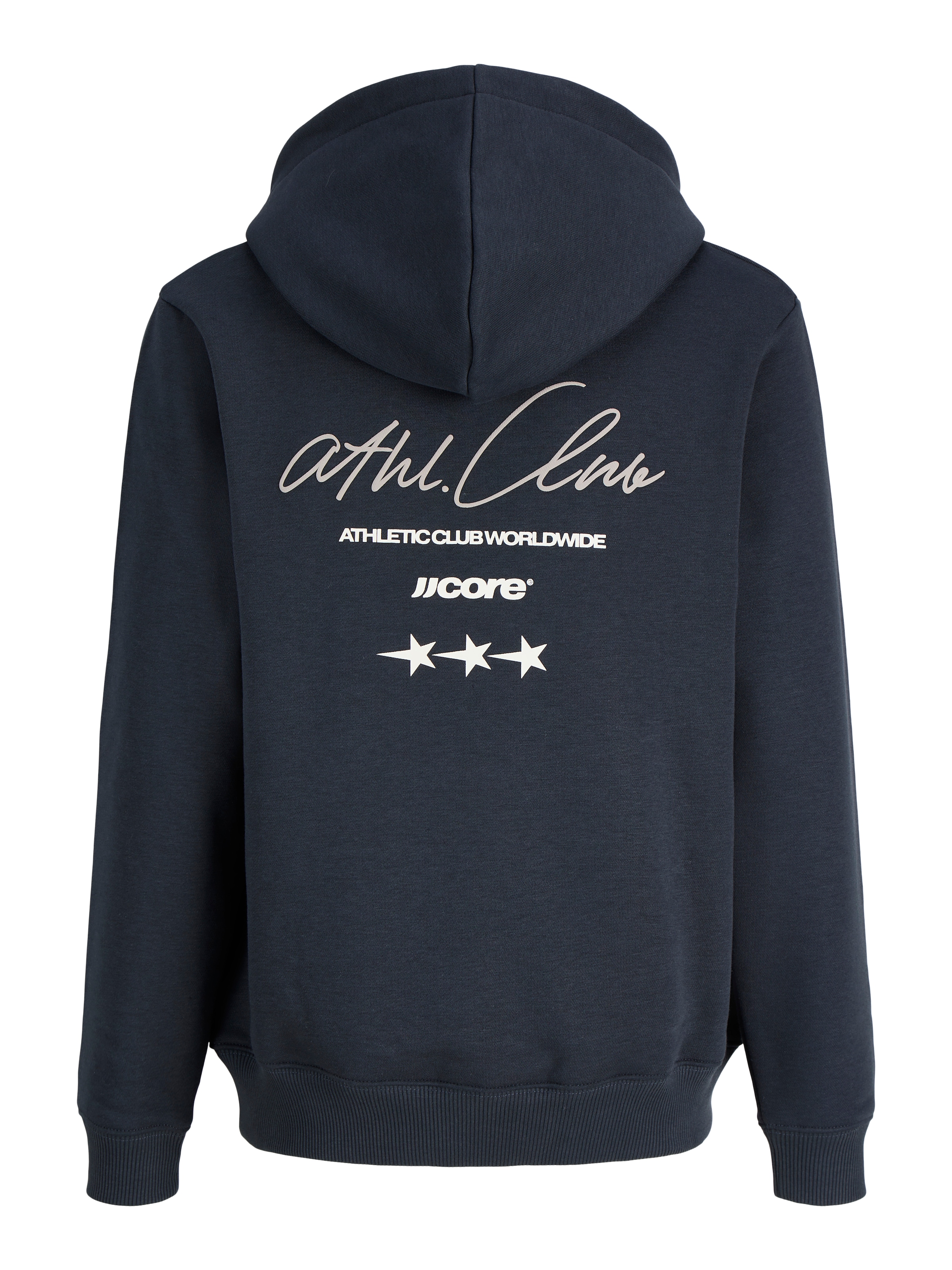 Jack & Jones Junior Kapuzensweatshirt »JCOCLUB BACK SCRIPT SWEAT HOOD SN JNR«, Baumwollmischung, locker geschnitten
