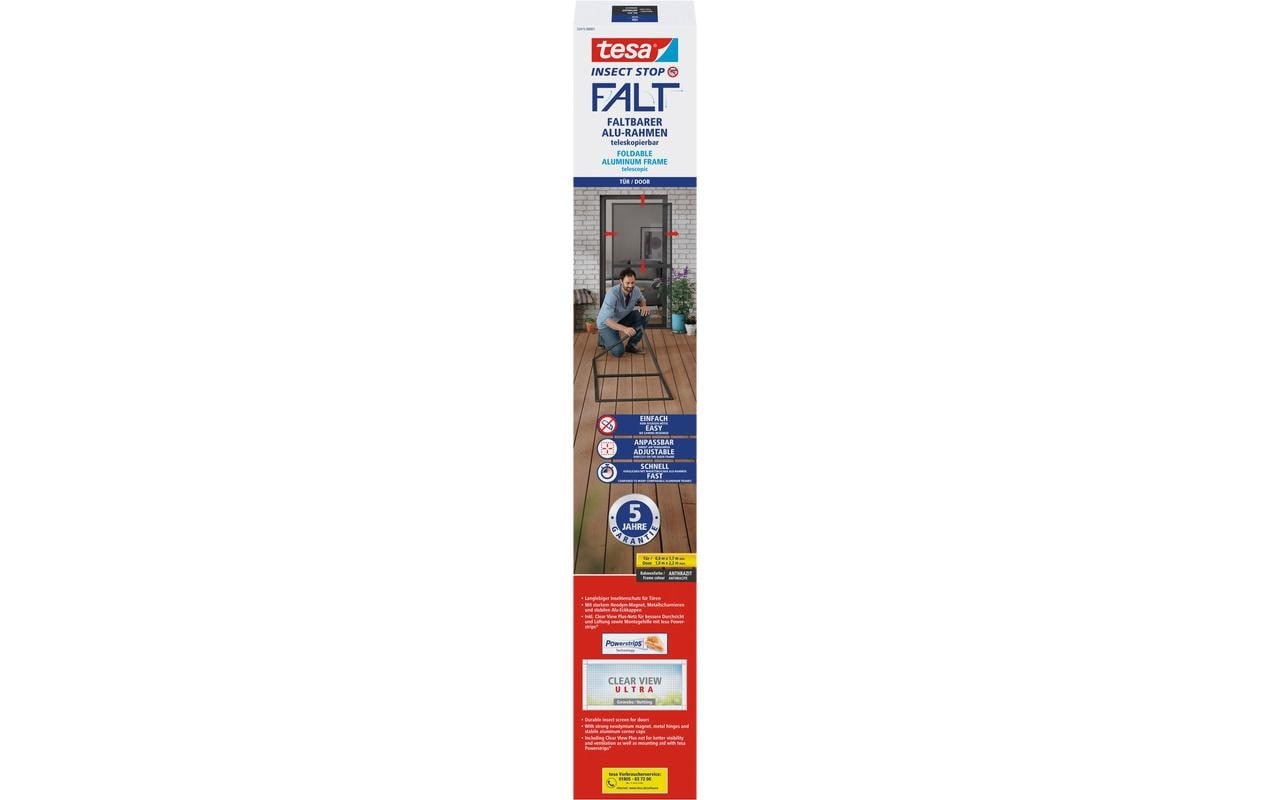 tesa Insektenschutz-Fensterrahmen »FALT Alu Rahmen teleskopierbar Premium für Türen« Packung, Teleskop Alu Rahmen, 1 Stk. tlg. Alu Insektenschutz 80 cm x 170 cm bis 100x cm x 220 cm