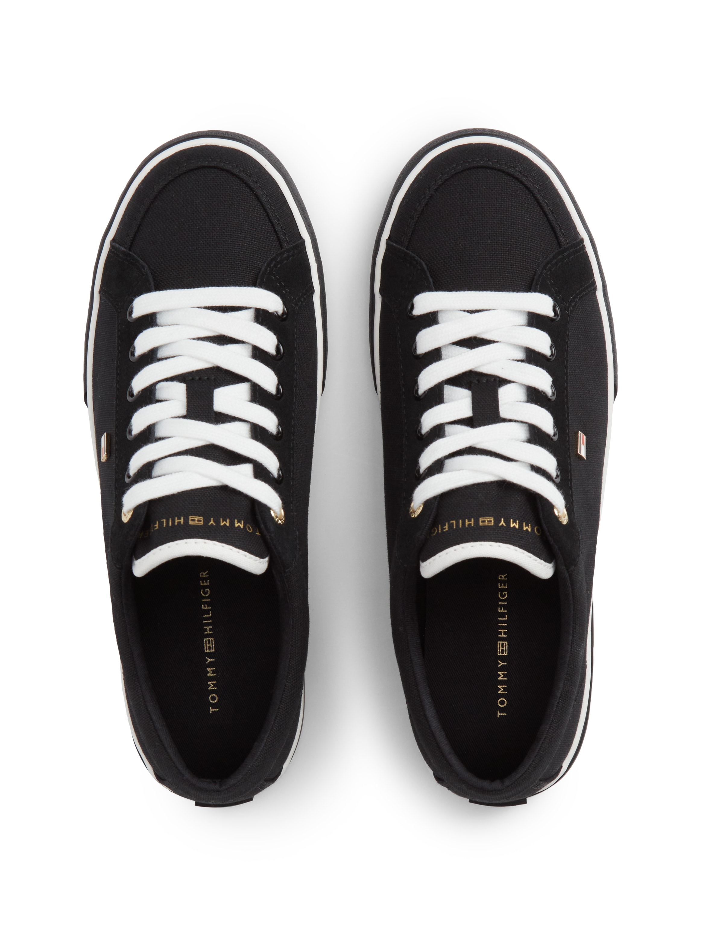 Tommy Hilfiger Sneakers »TH LOW VULC«  Chaussure de loisirs, chaussure à lacets avec logo sur la languette