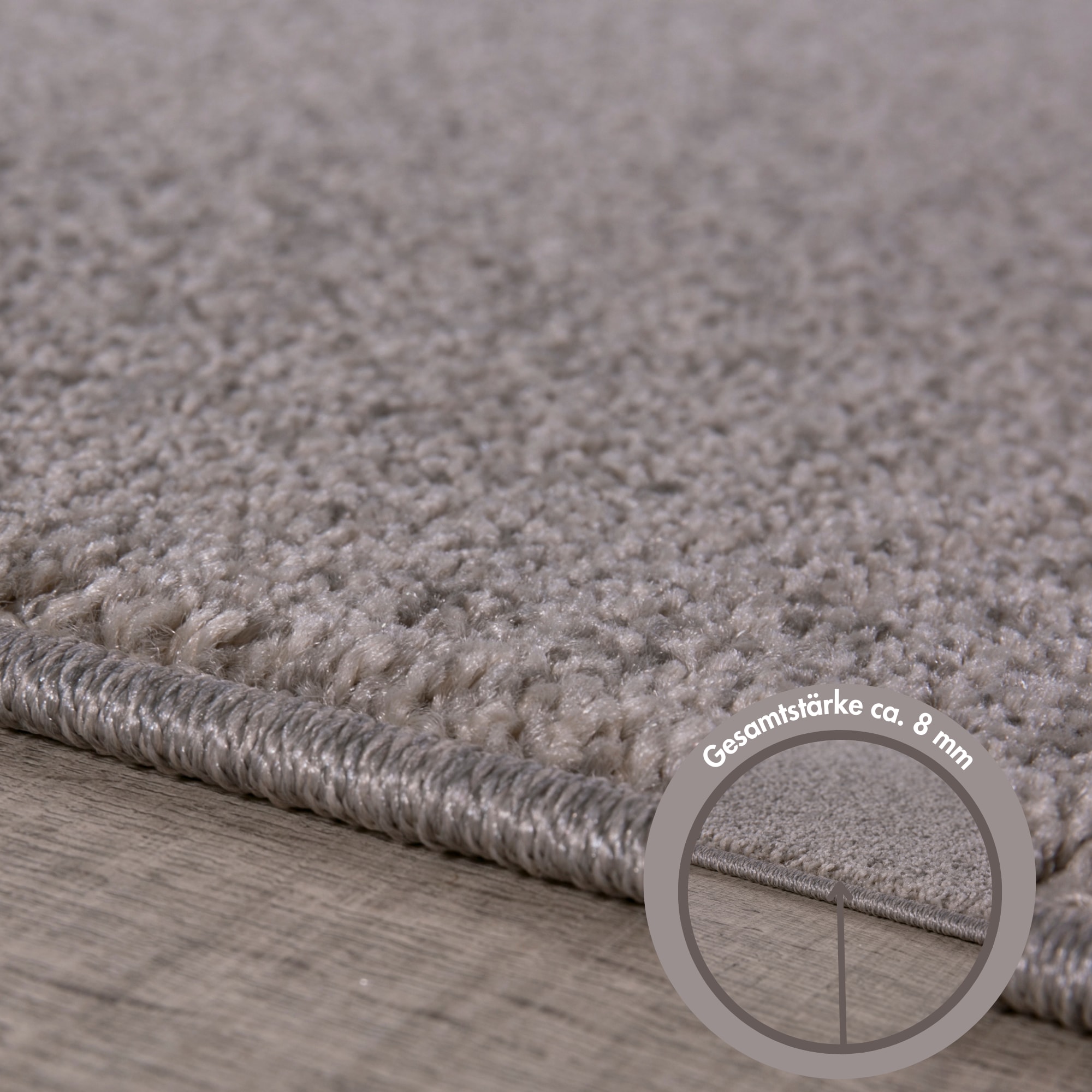 Andiamo Tapis »Jerez« Rectangulaire 8 mm Höhe Kurzflor, gewebt, Uni-Farben, auch als Läufer