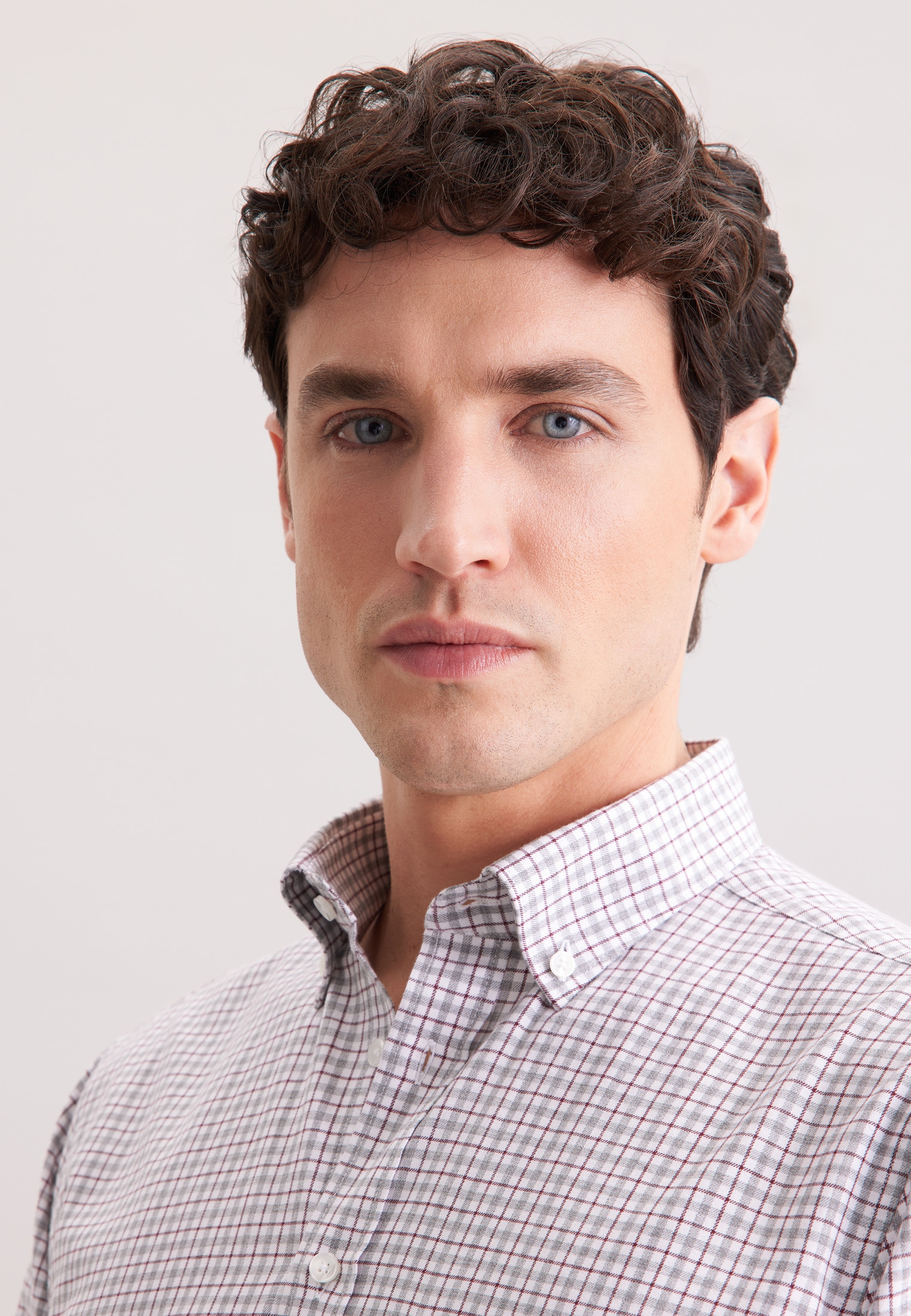 seidensticker Flanellhemd »Schwarze Rose« Regular 1/1 Button-Down-Kragen Karo