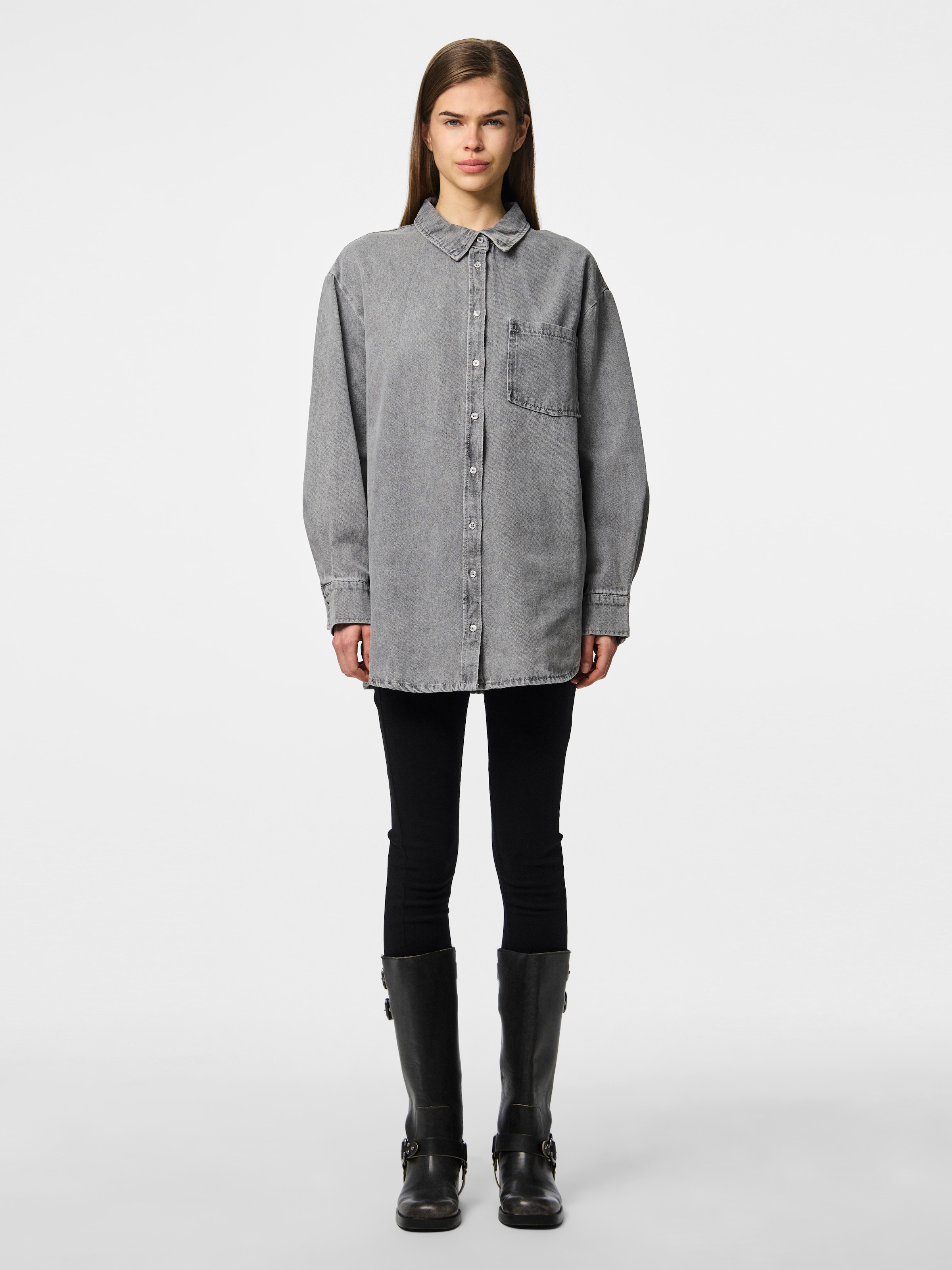 pieces Jeansbluse »PCMAISIE LS DENIM SHIRT NOOS BC«
