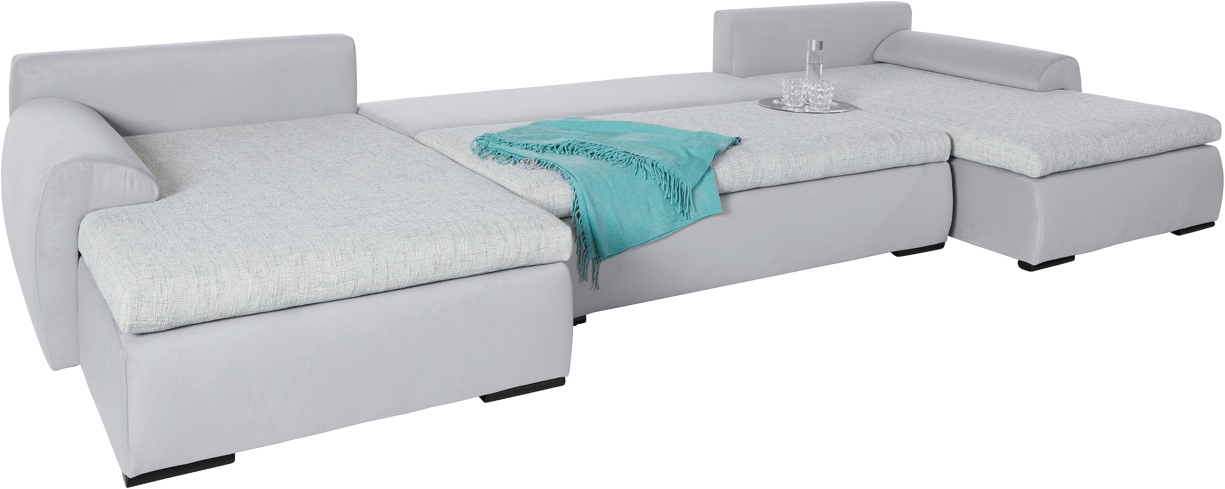 Home affaire Wohnlandschaft »Win U-Form« inklusive Bettfunktion und Bettkasten