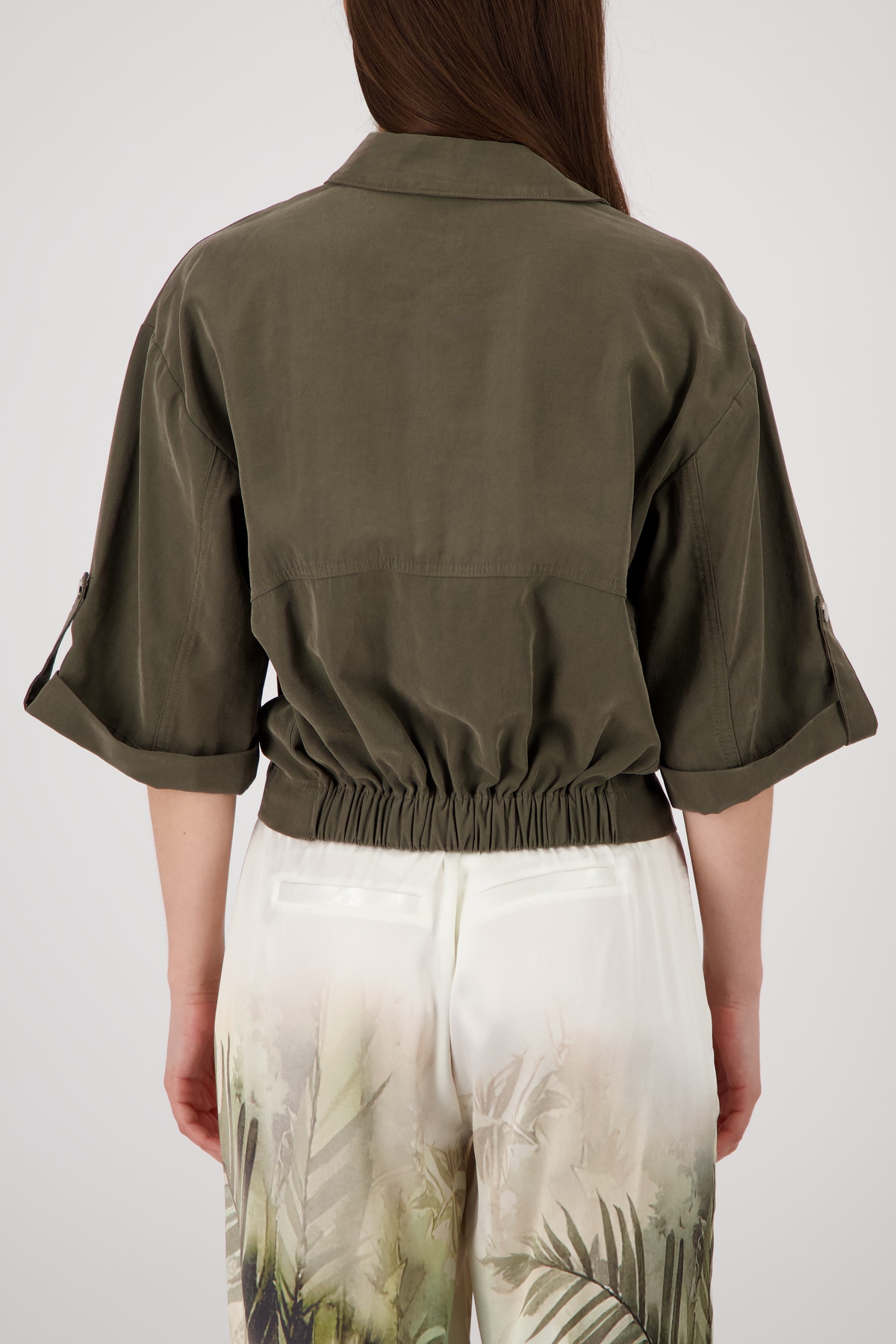 Monari Veste chemise »Jacke Modal« ohne Kapuze Regular fit mit Druckknöpfen