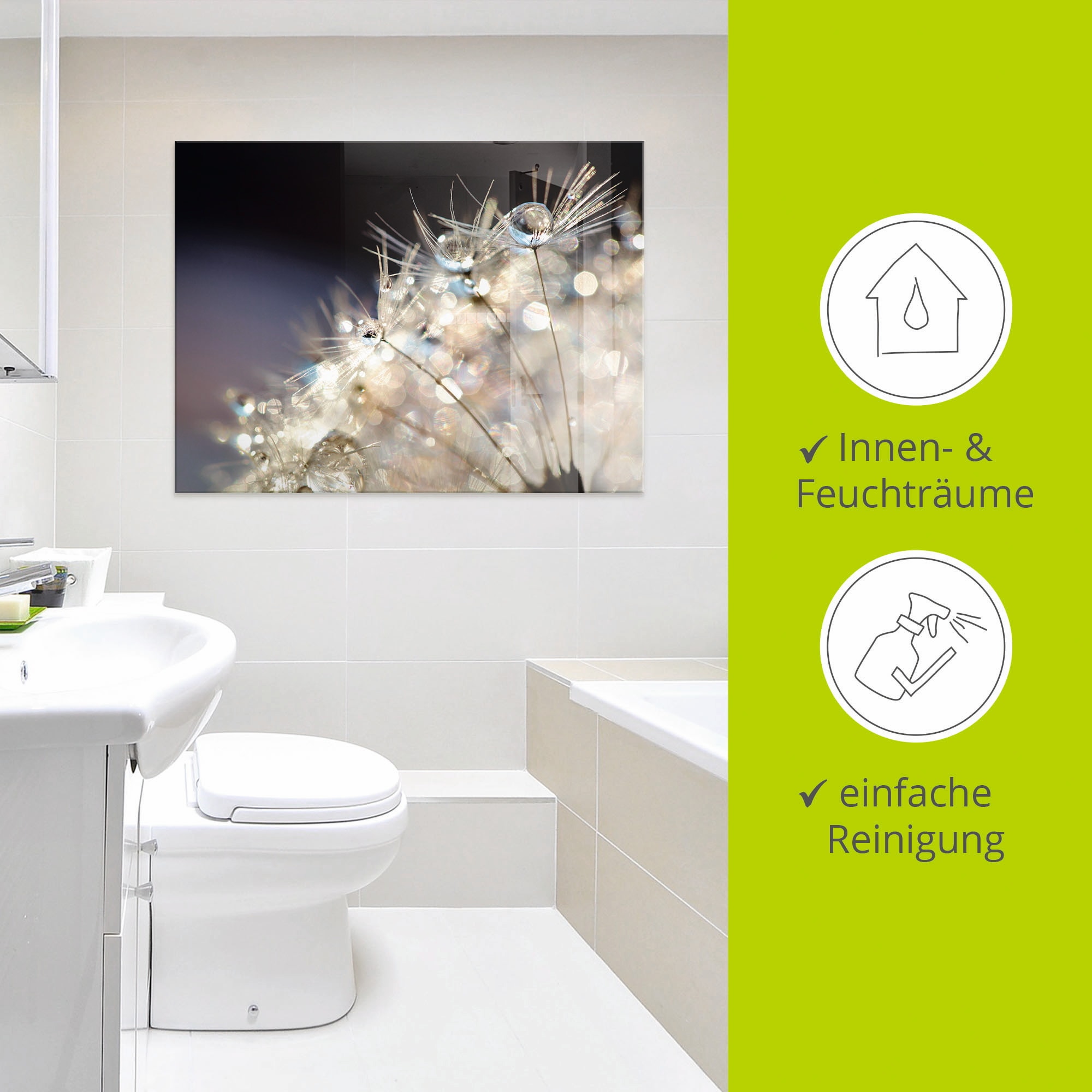 Artland Glasbild »Pusteblume Fantasie« Blumen 1 Stk. tlg. in verschiedenen Grössen