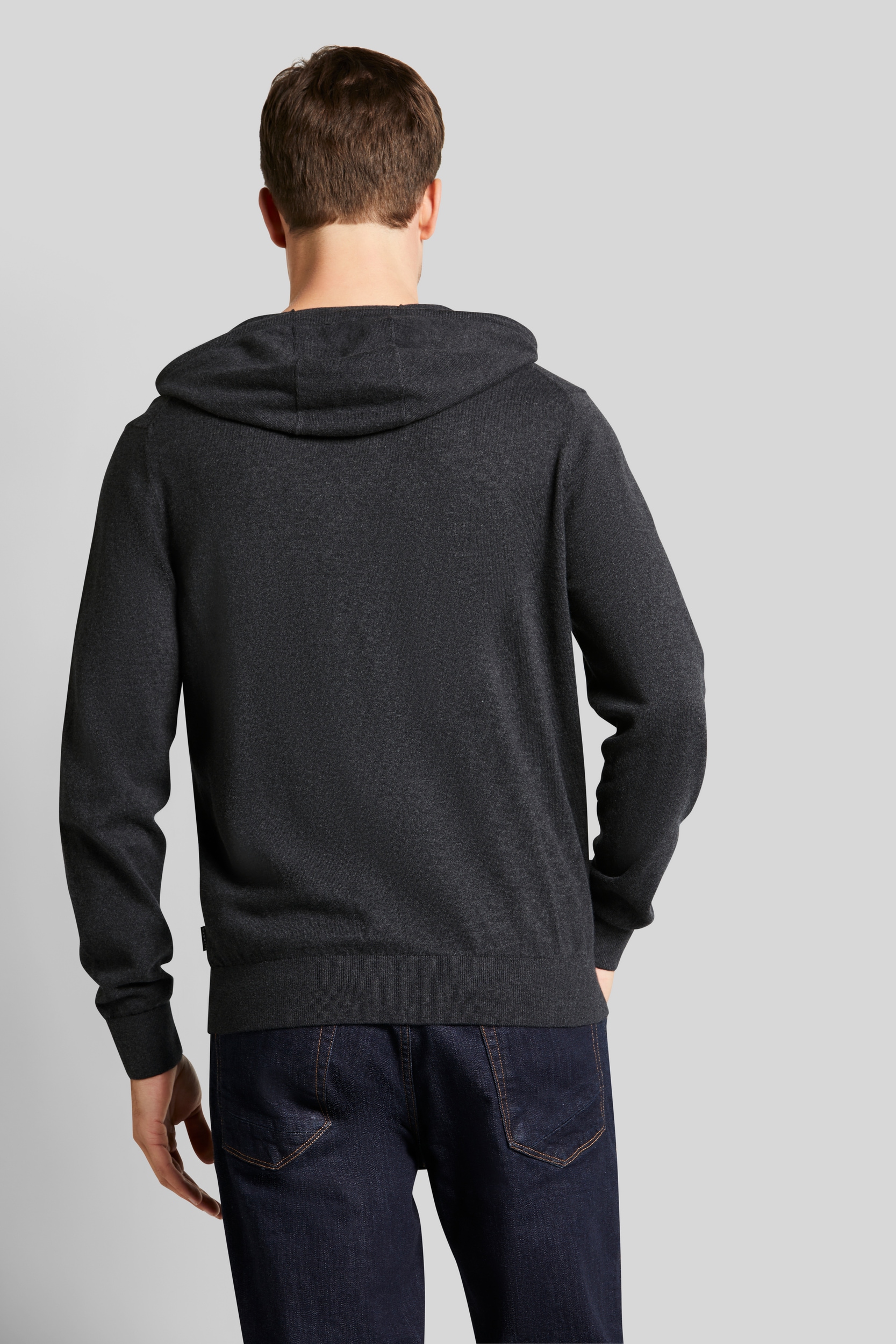 bugatti Pull à col rond mit Kaschmiranteil