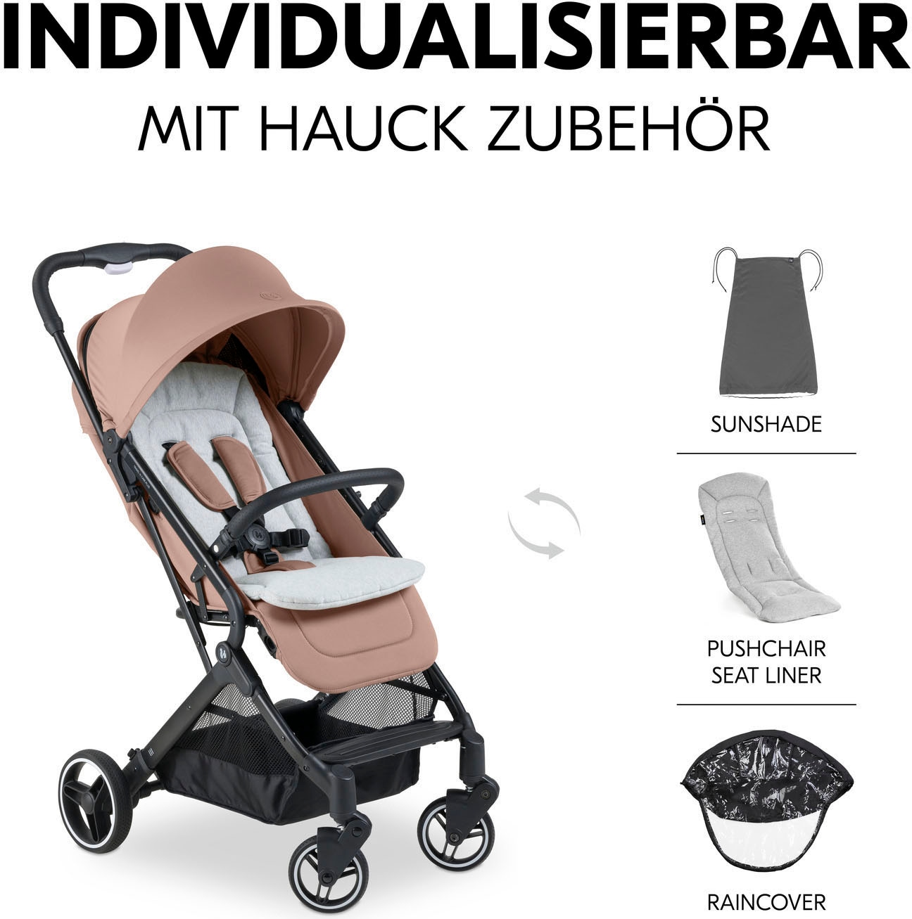 Hauck Poussette pour enfants »Travel N Care Plus Buggy, hazelnut« 22 kilos