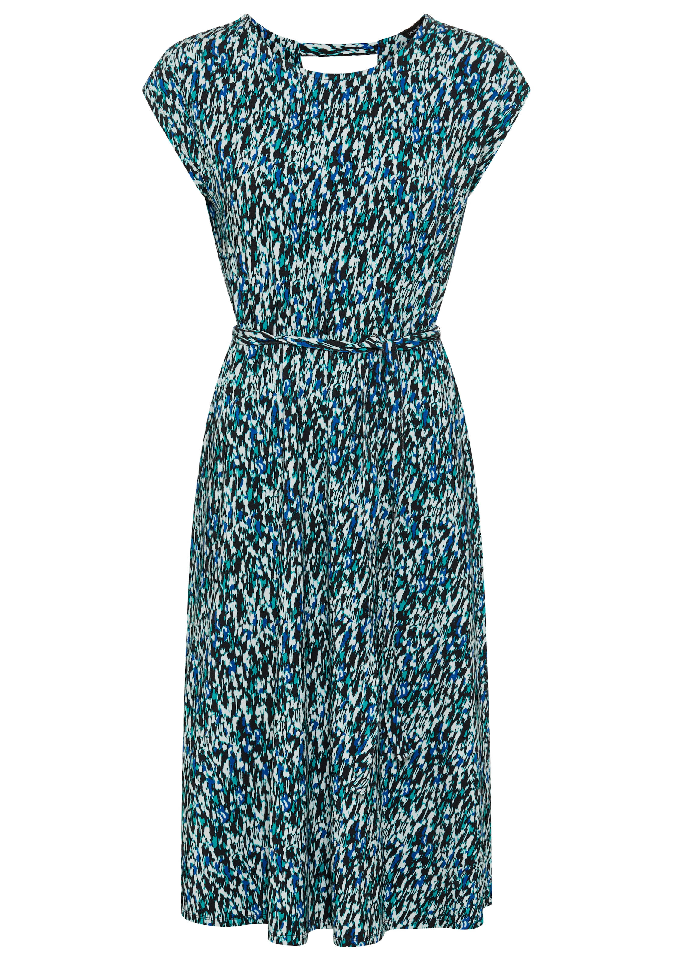 Laura Scott Robe d'été knieumspielende Länge, aus Jersey-Material, gemustert