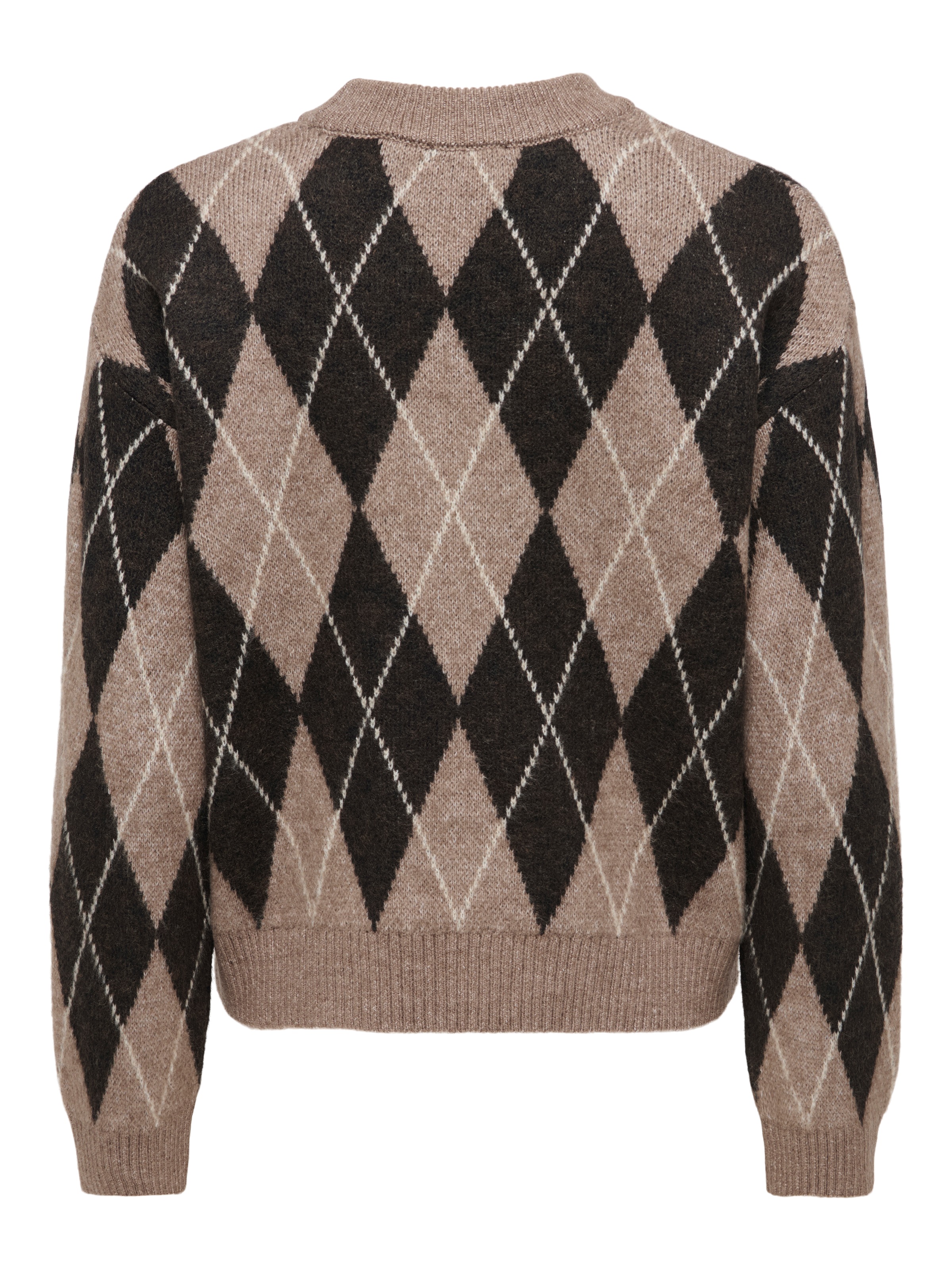 JDY Pull en tricot »JDYBIANKA L/S ARGYLE PULLOVER KNT NOOS« mélange de matériaux, coupe régulière