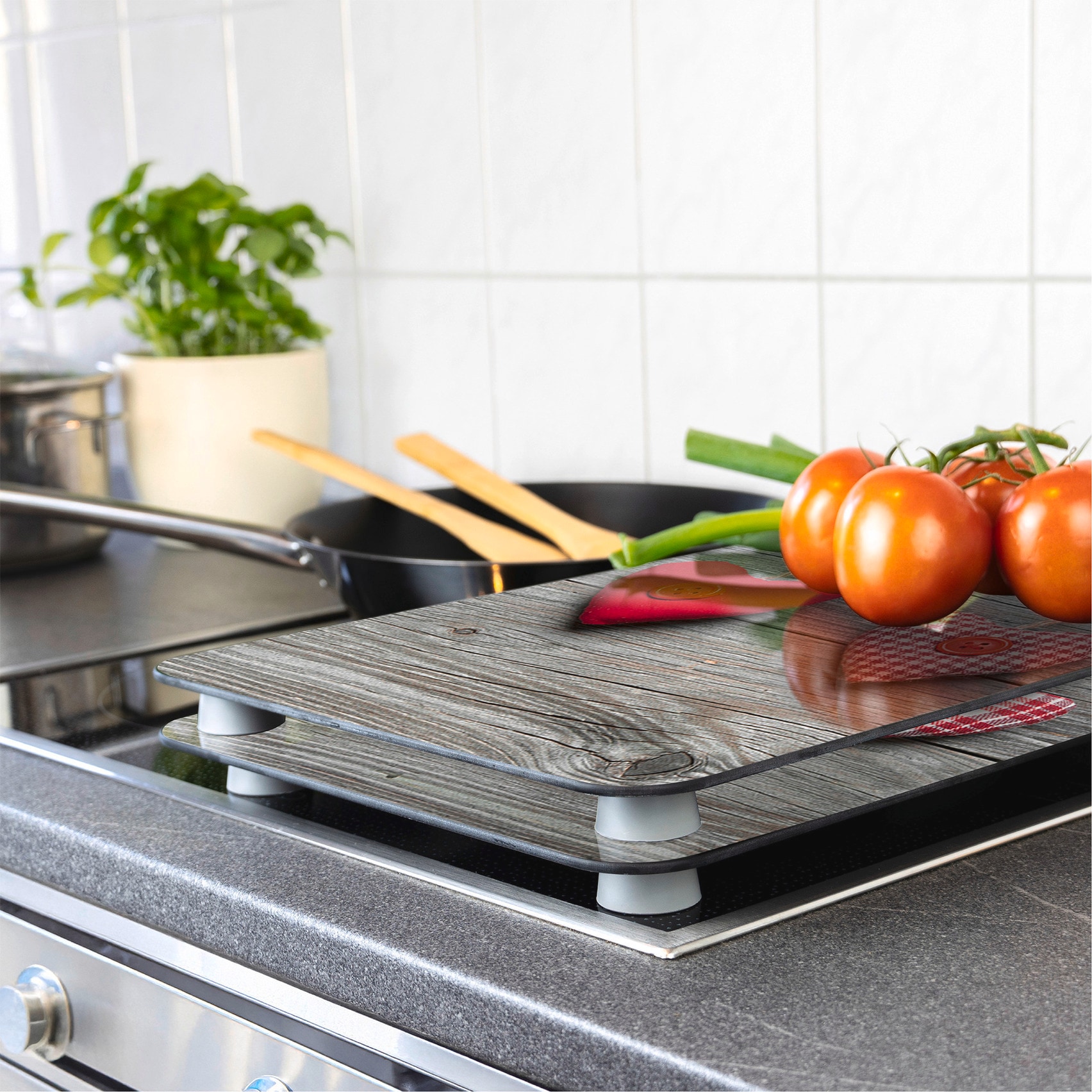 WENKO Herd-Abdeckplatte »Universal Modell Herzen« Herdabdeckung für alle Herdarten, kratzfest, mit rutschfesten Füssen