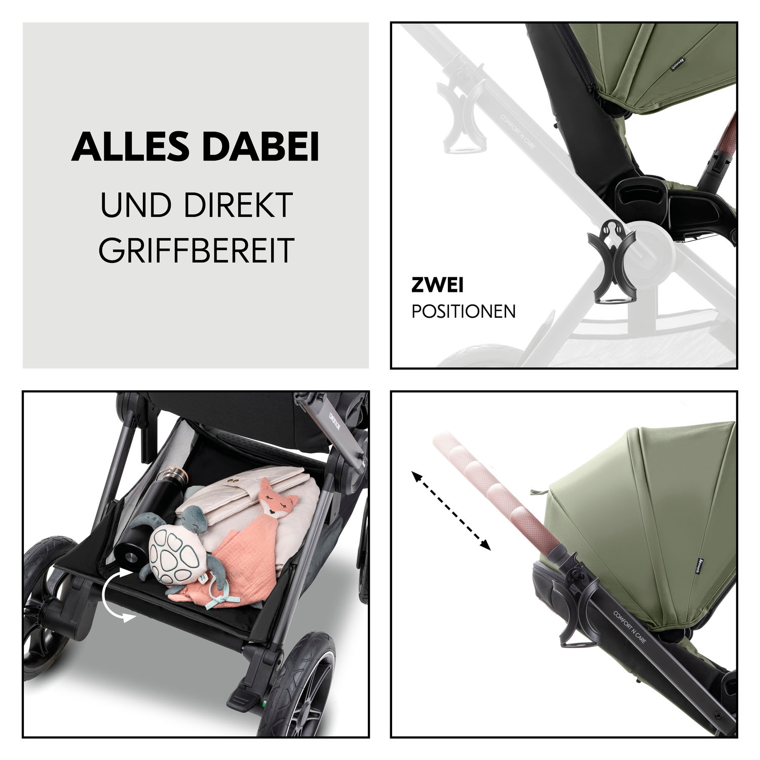 Hauck Kombi-Kinderwagen »Comfort N Care« 22 kg Belastbarkeit bis 22 kg