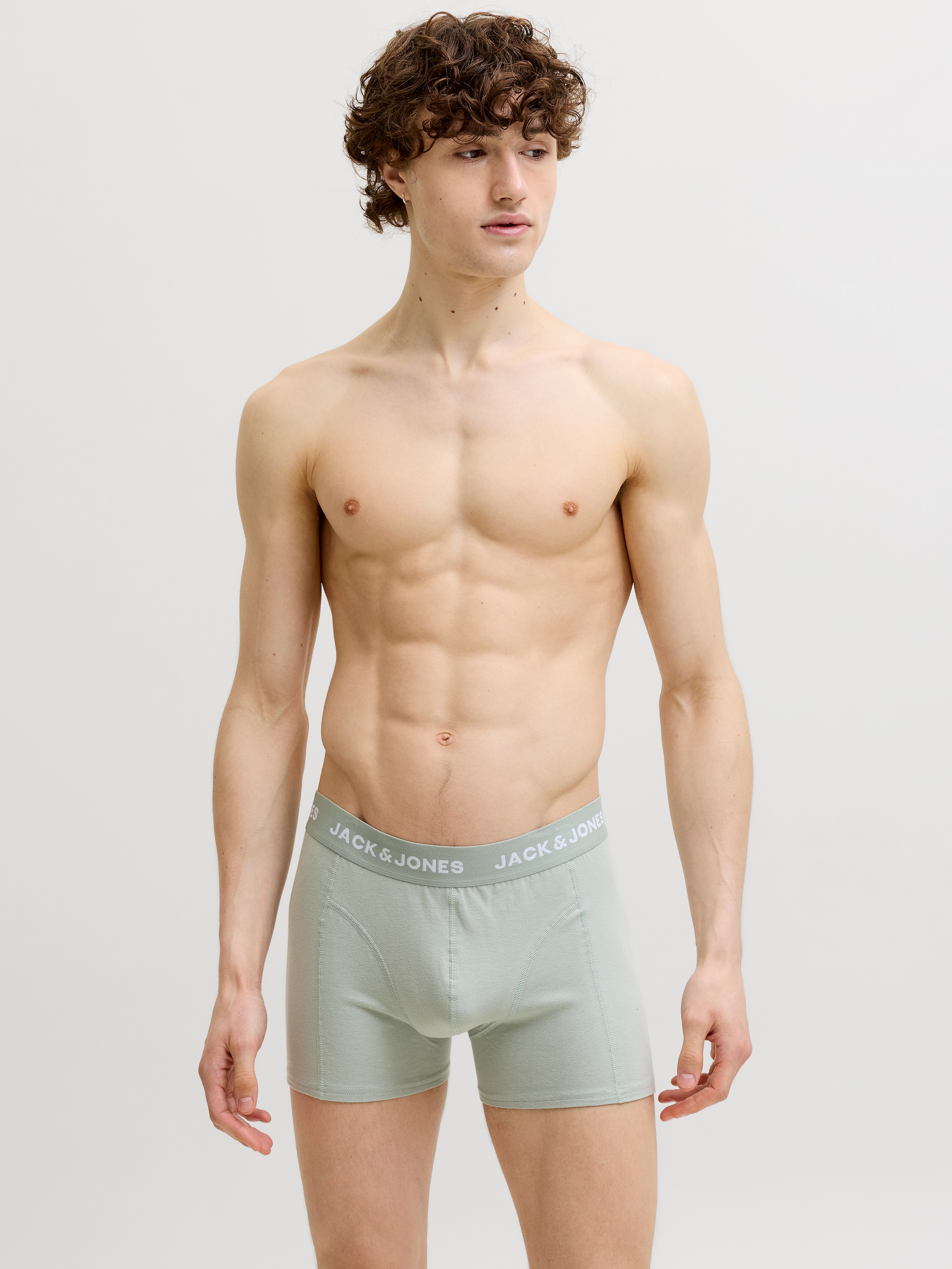 Jack & Jones Tronc »JACBENJA SOLID TRUNKS 7 PACK STYD« Paquet, 7 cuis mélange de coton, ceinture élastique
