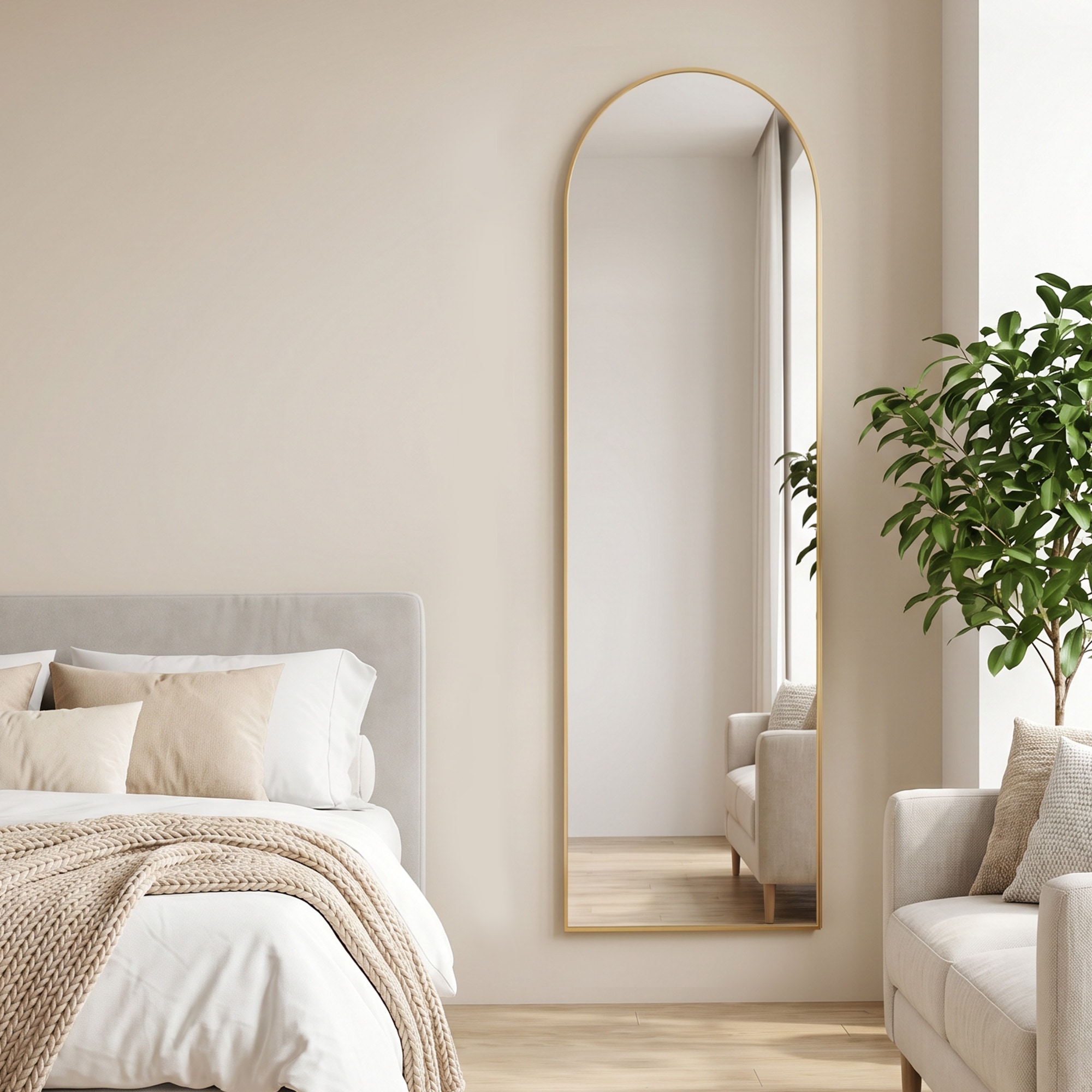 GOODproduct Spiegel »Standspiegel Addrik, wahlweise in 2 Grössen 150x40cm oder 180x60cm« Ganzkörperspiegel mit Sicherheitsglas, in verschiedenen Farben
