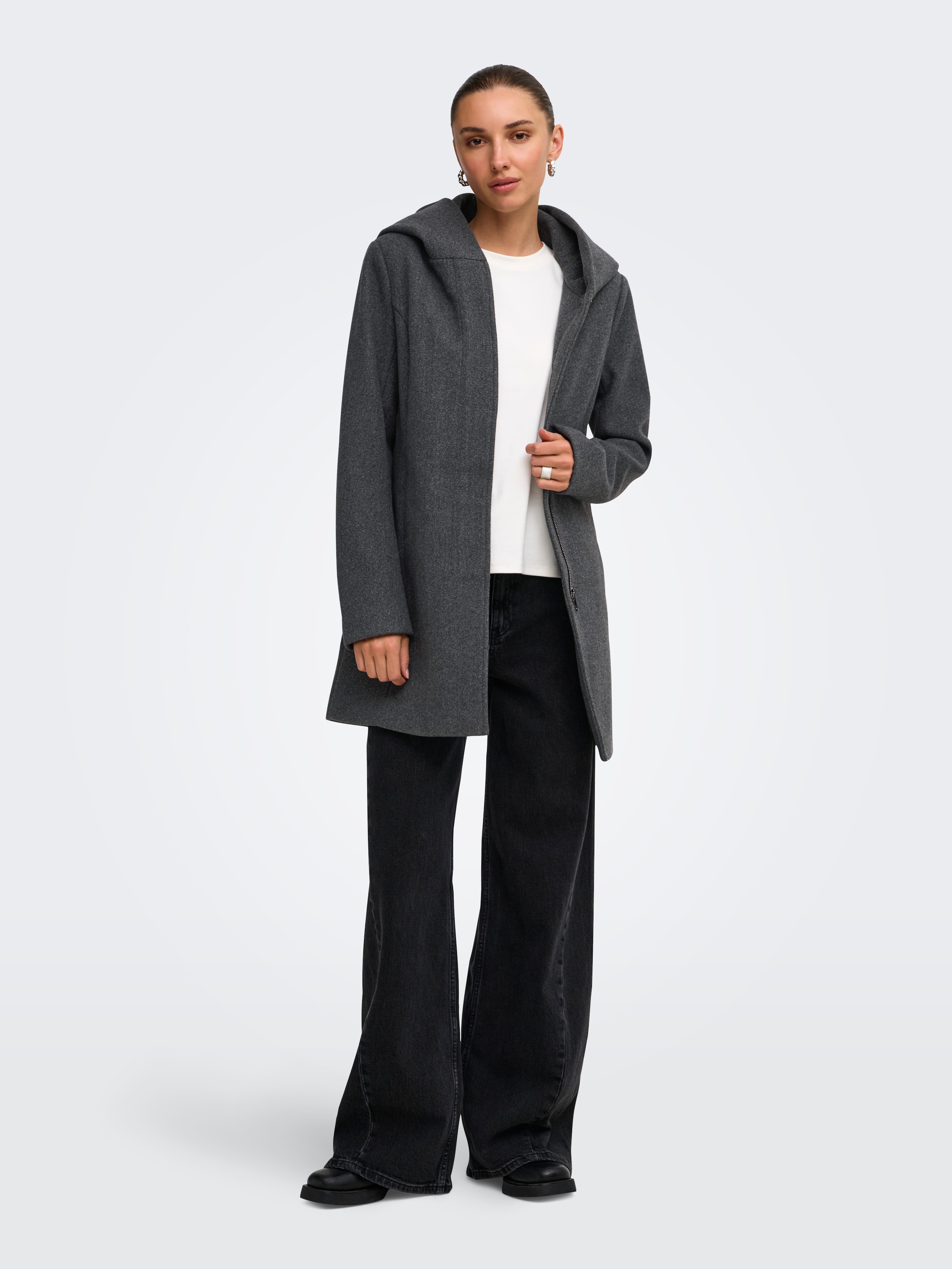 ONLY Veste longue »ONLBLAKE HOOD COAT CC OTW« avec capuche Fibre synthétique, poches fendues