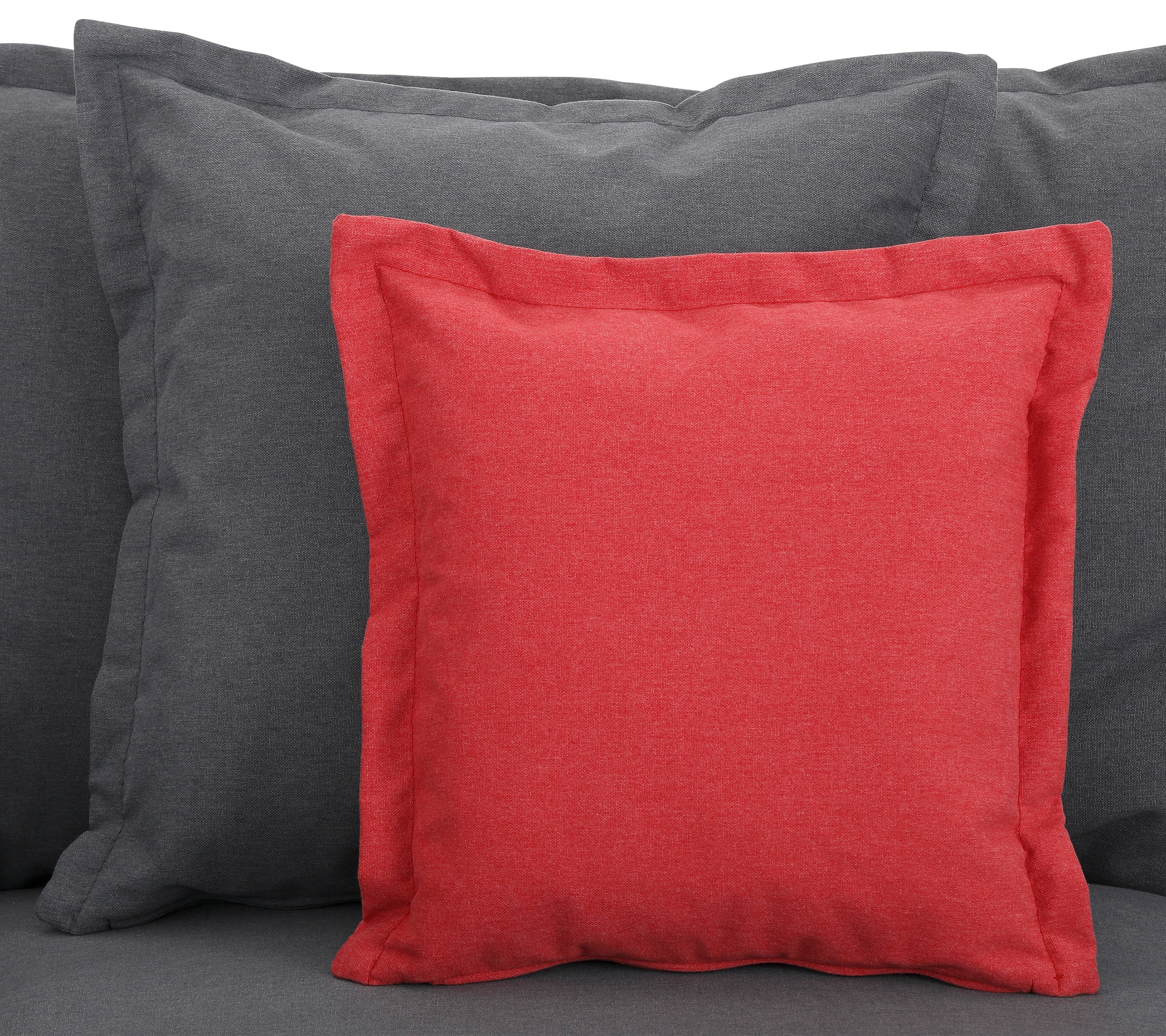 Home affaire Canapé d'angle »Luise L-Form« mit vielen losen Kissen und abnehmbarer Husse