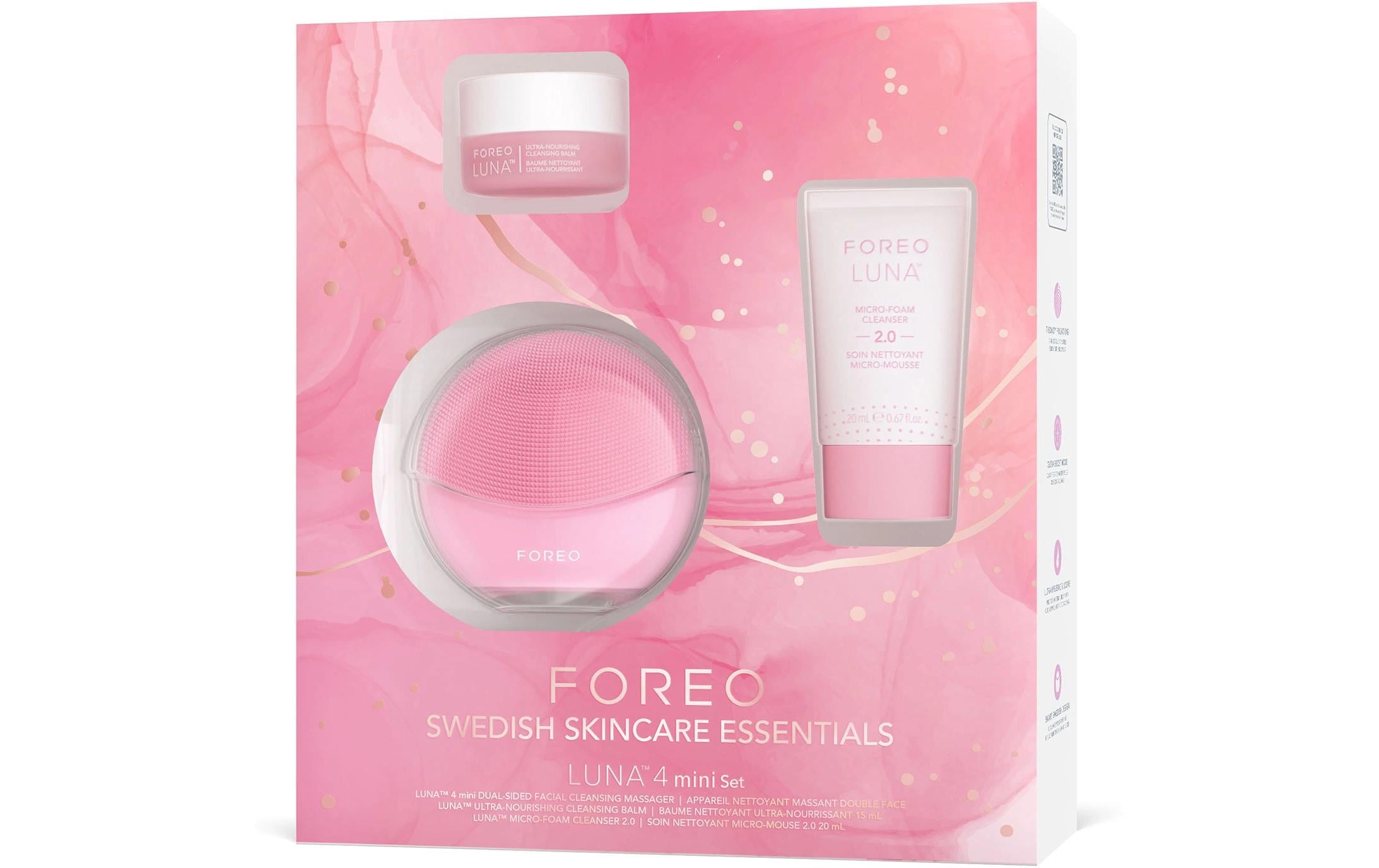 FOREO Kit de nettoyage du visage »Luna 4 Mini Set« Hochwertiges Gesichtsreinigungsset für die doppelte Reinigung